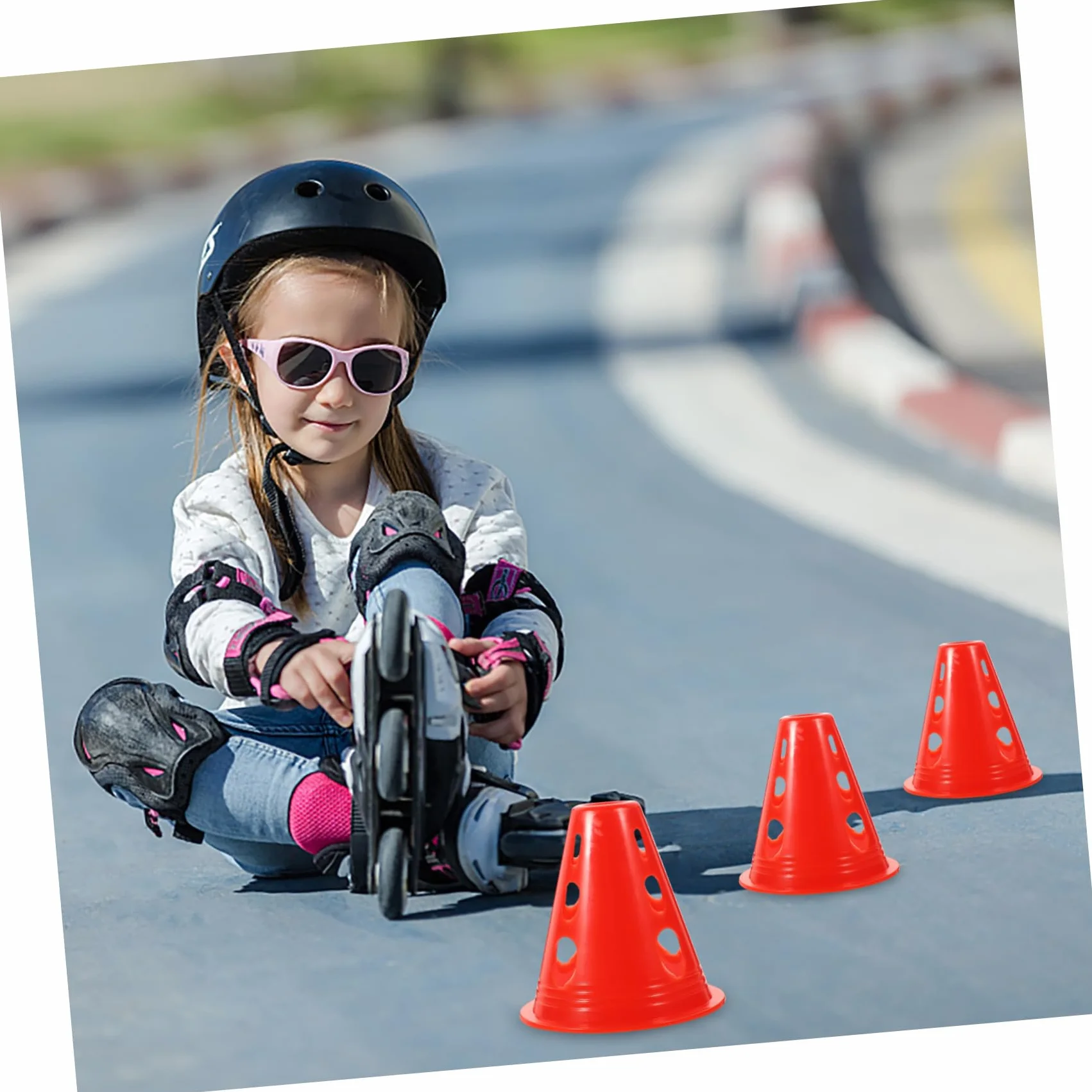 Mini Cônes d'Agilité Plastique Colorés pour Patinage à Roulettes - Lot de 20