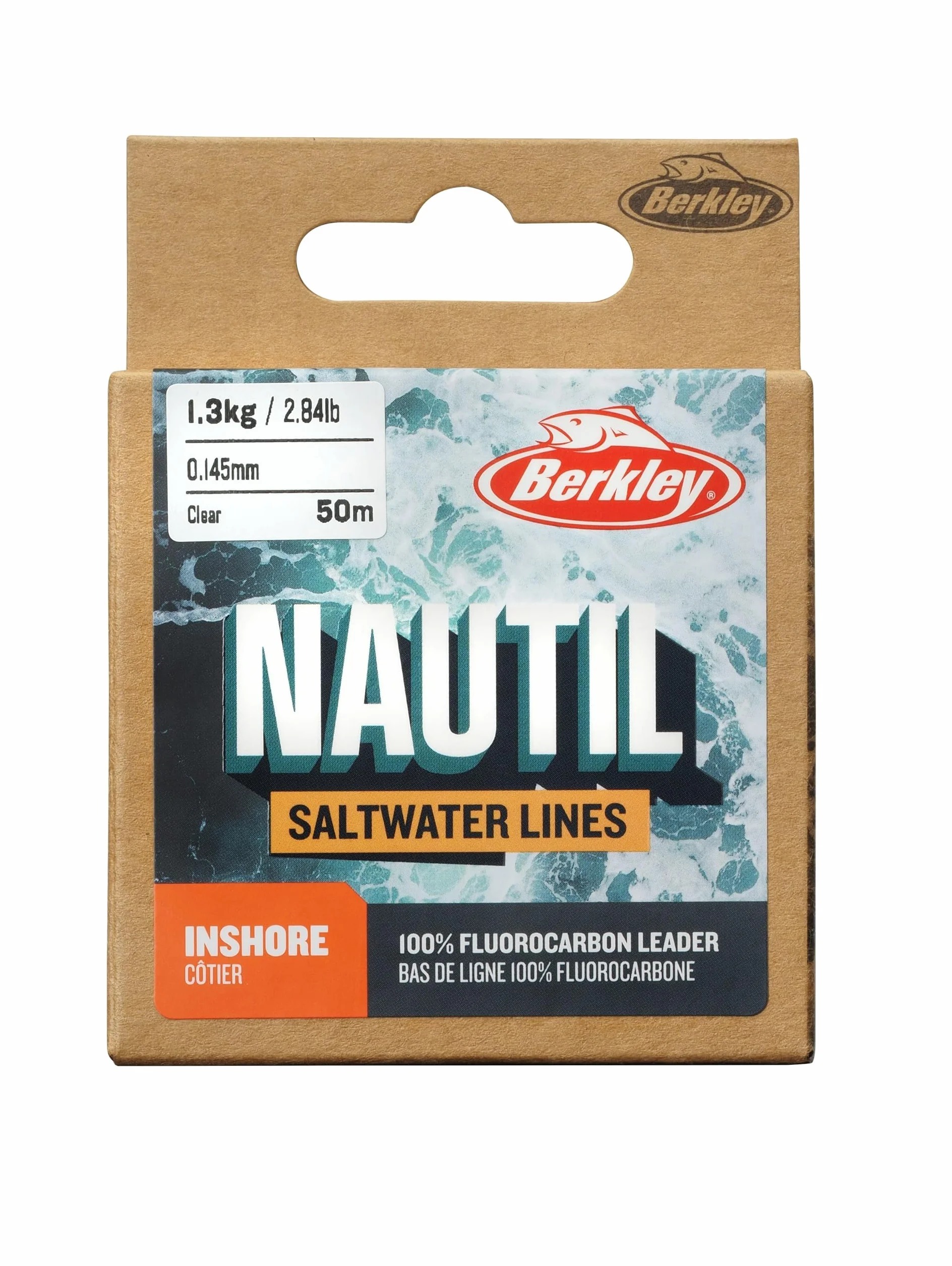 Berkley Nautil Inshore Ligne de pêche fluorocarbone Transparent