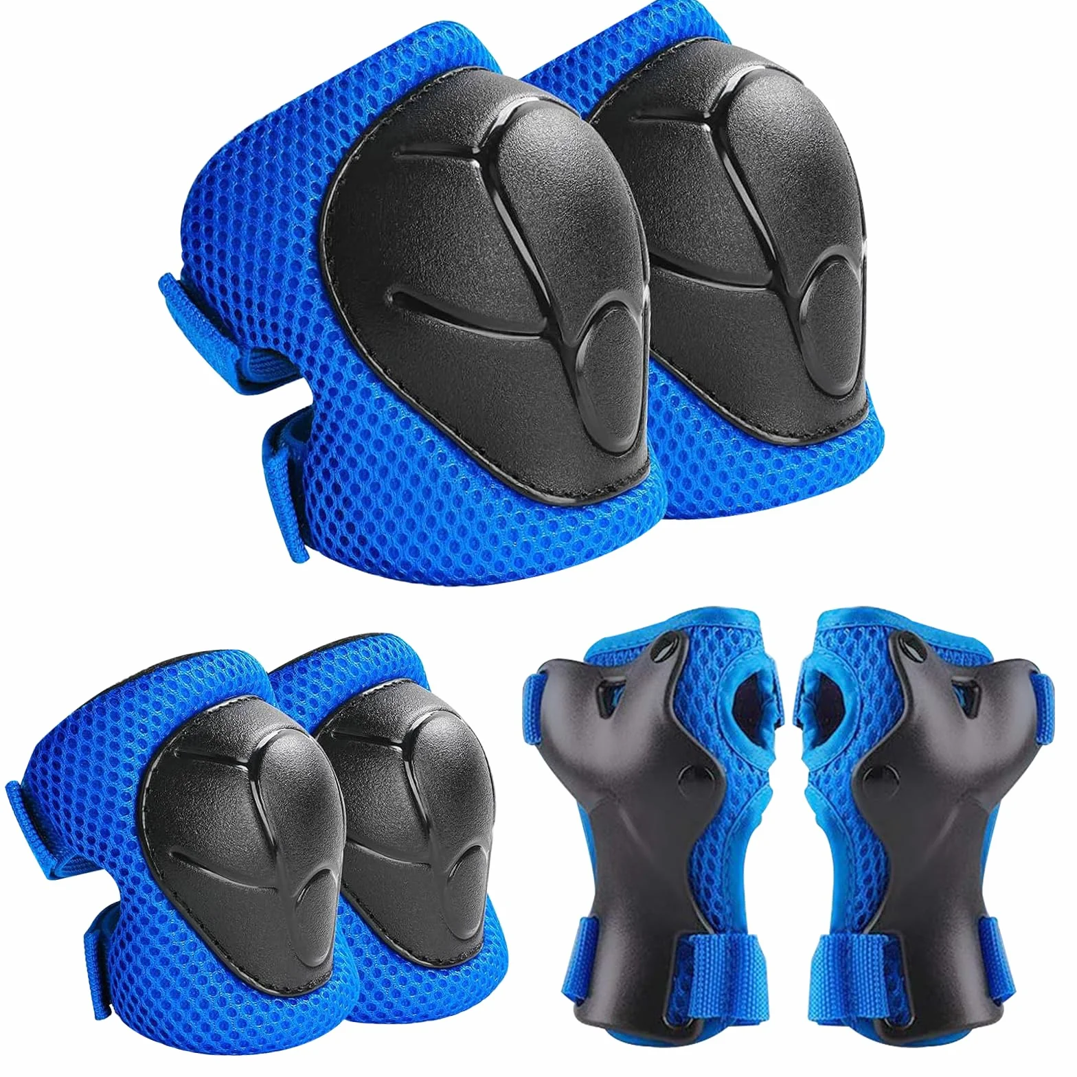 Zorplex Kit de Protection Enfant 6 en 1, Genouillères, Coudières, Protèges-Poignets pour Patin à Roulettes, Velo, Skateboard