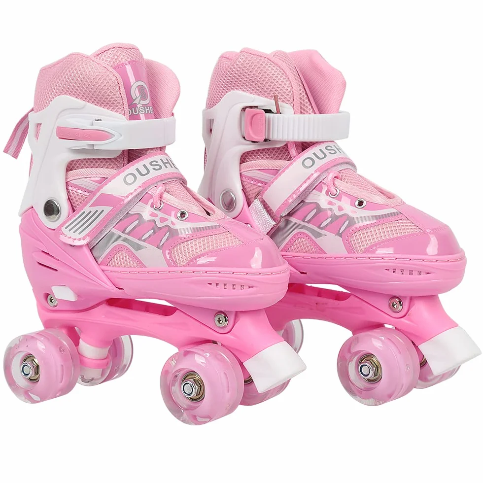 Patins à roulettes ajustables pour enfants filles garçons débutants extérieur intérieur