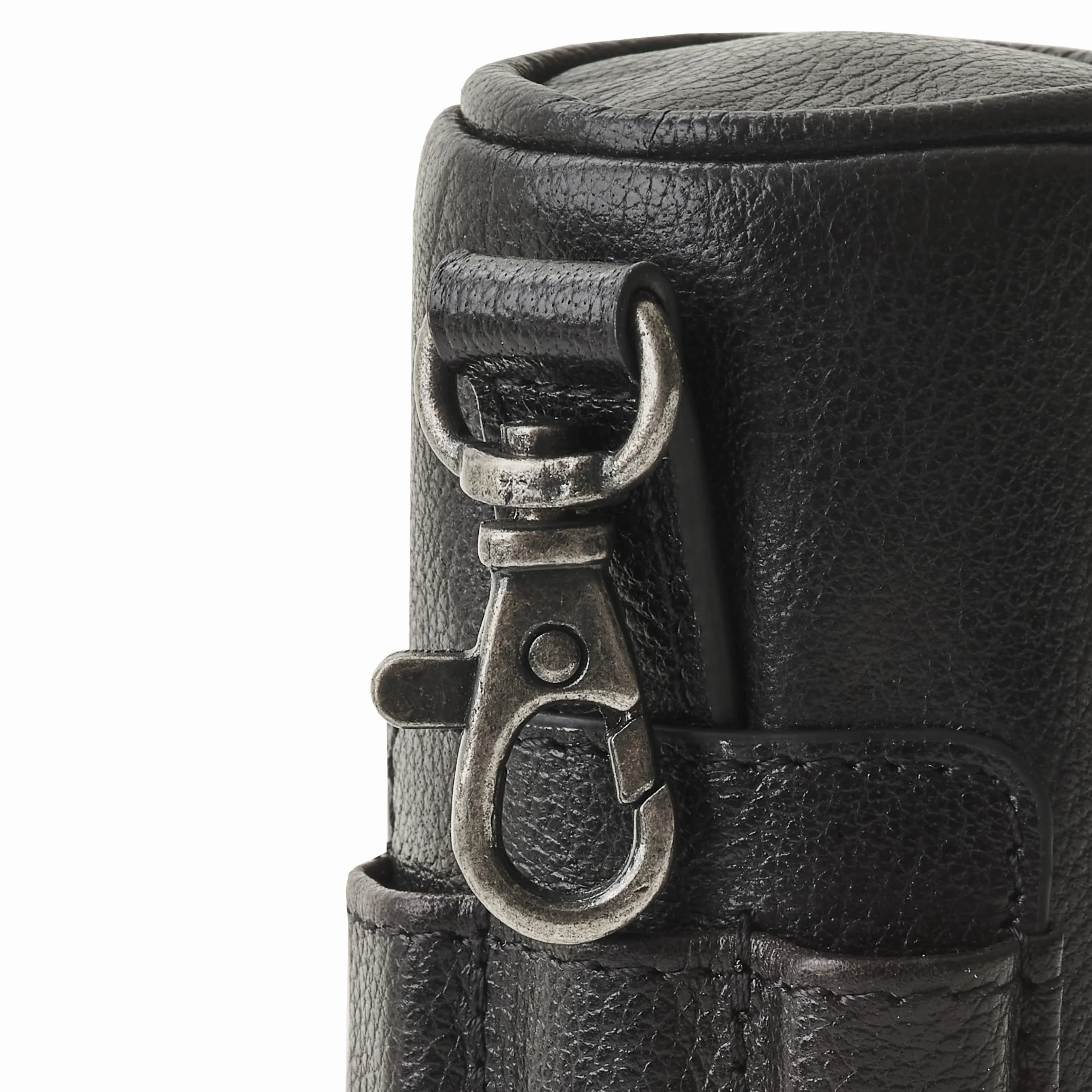 DRAKENSBERG Birdie Étui de luxe en cuir pour balles de golf avec porte-tees, 3 balles, Noir