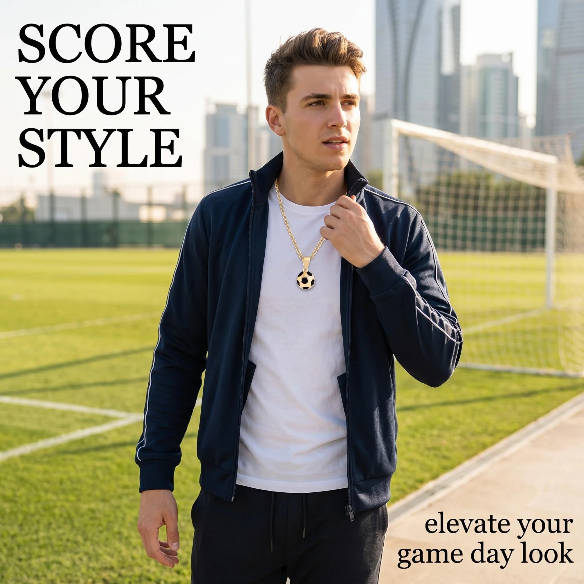 Colliers Pendentif Football Alliage Or Argent Accessoire Foot Cadeau Fan