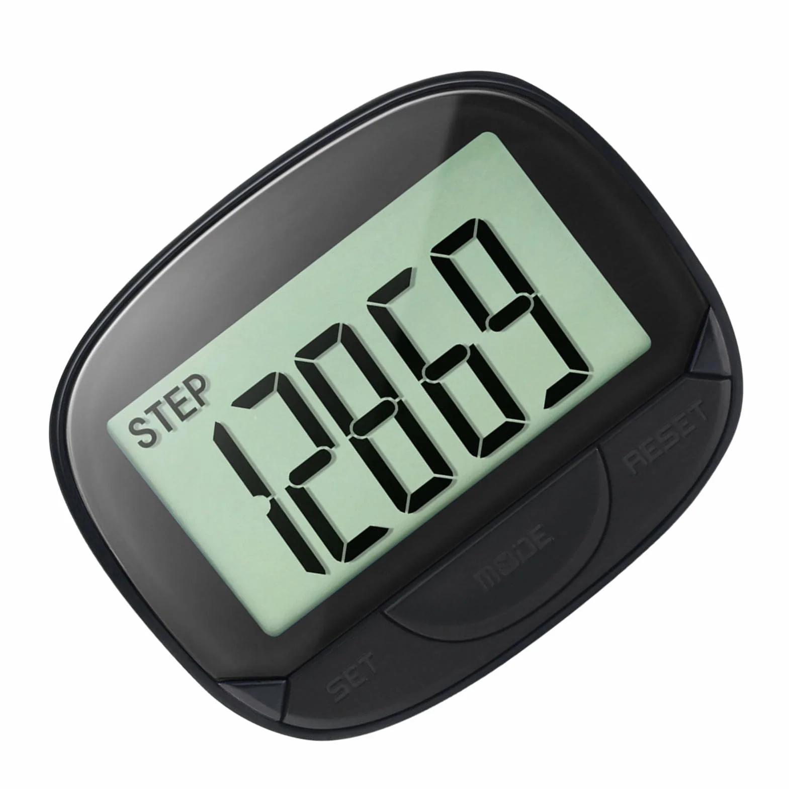 Podomètre numérique 55 mm avec horloge, compteur de pas précis, distance, calories