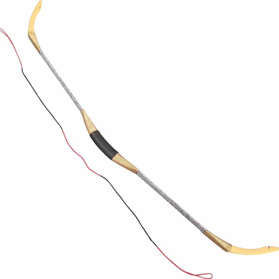 Arc Traditionnel Longbow Fait à la Main 25-40lbs Classique Chasse Cheval Plein air Cible Noir 25LBS