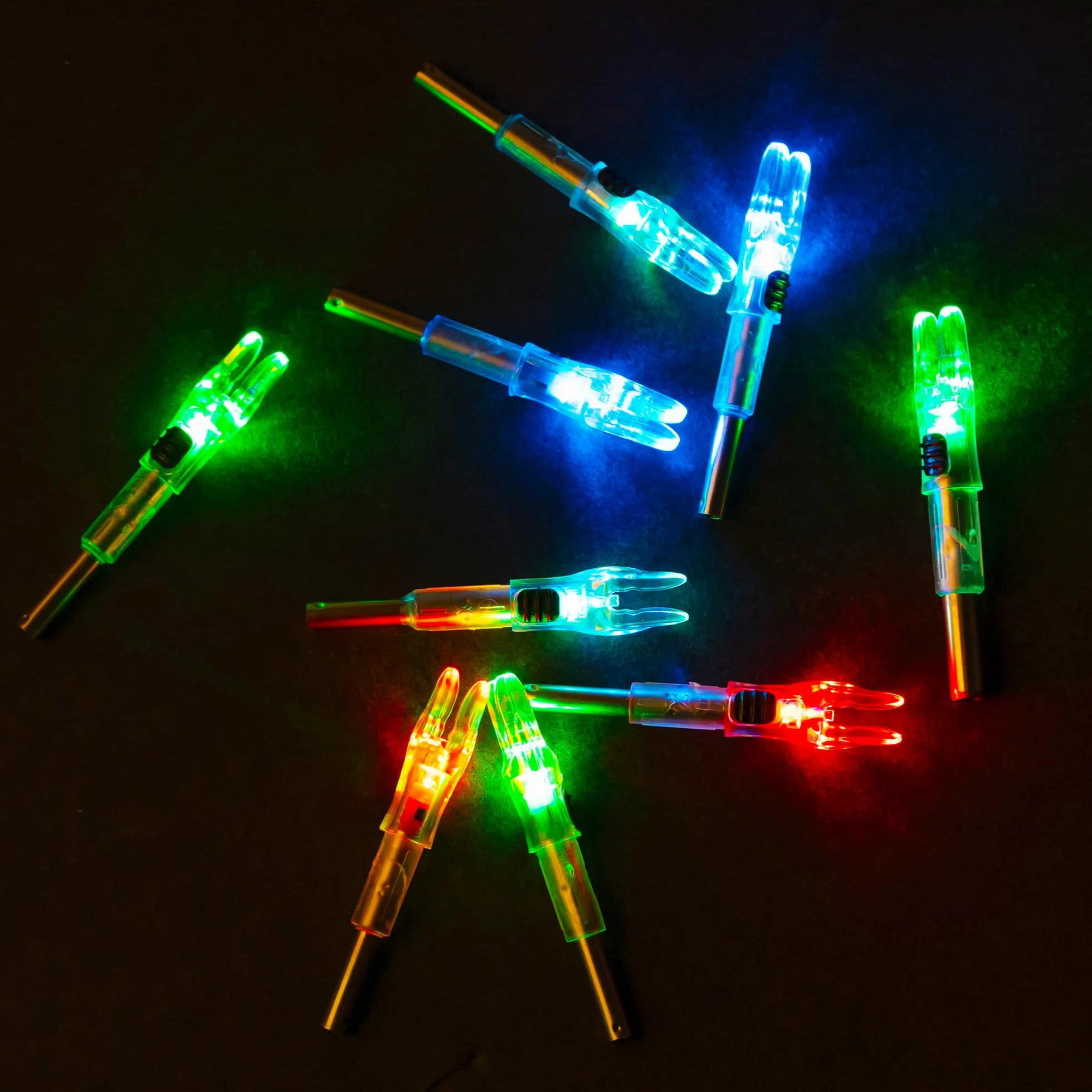 DEEPOWER LED encoches lumineuses pour flèches lot de 6 diamètre intérieur .204 .233 .244 .246 douilles H S GT haute visibilité interrupteur marche/arrêt
