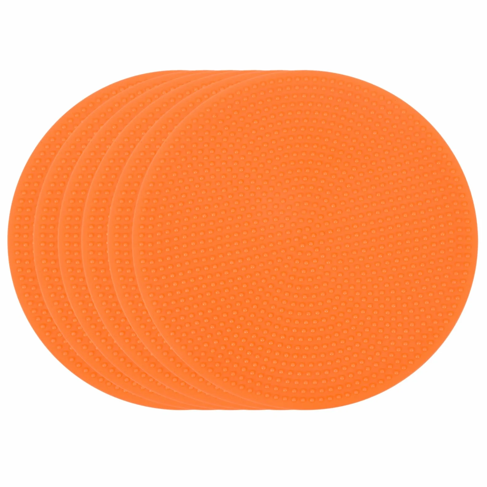 PATIKIL Marqueurs de Repérage de 4 Pouces, 6 Pièces, Cônes Plats en Poly pour Gymnase, Entraînement de Vitesse, Orange