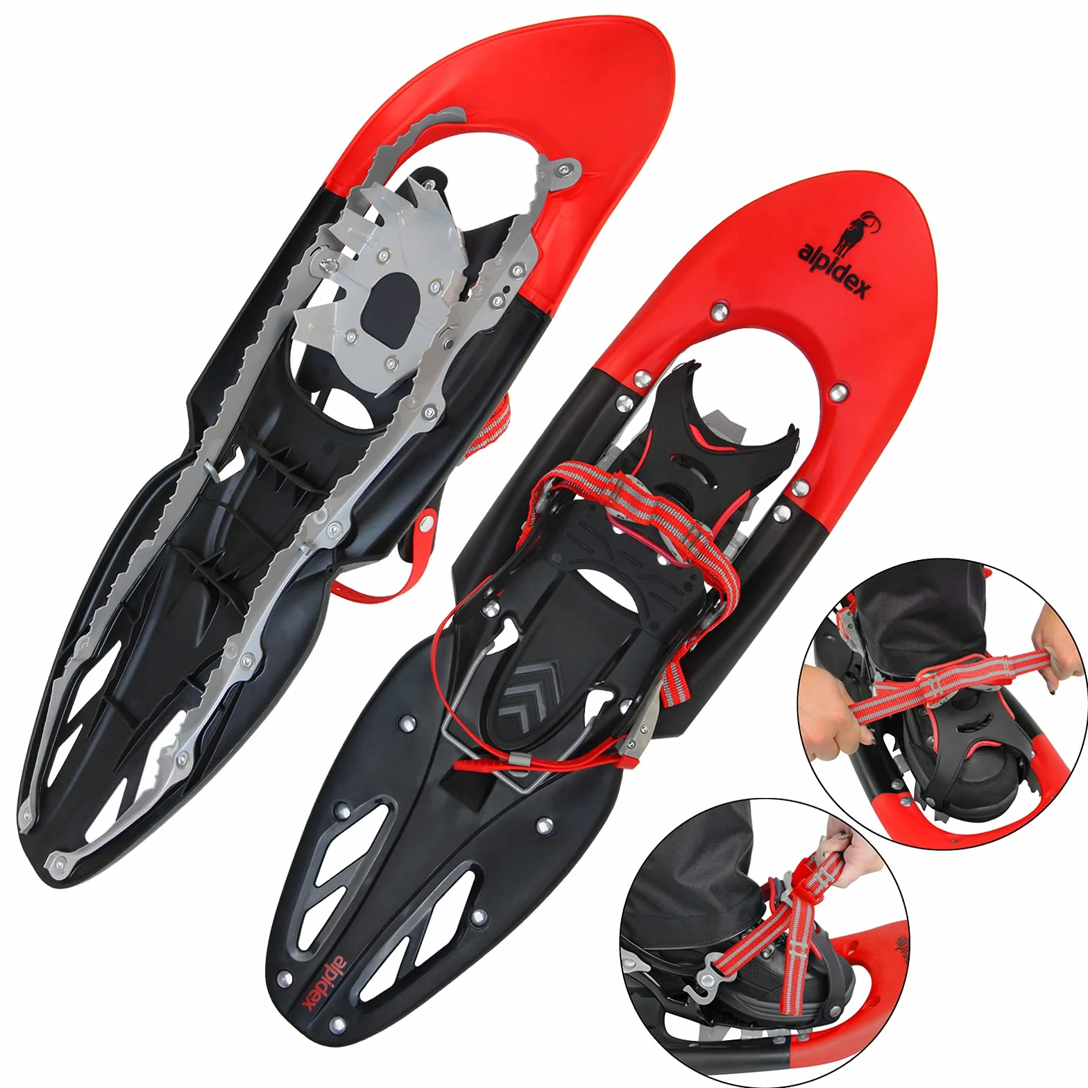 ALPIDEX Raquette Neige 38-46 Jusqu'à 140 kg Sac Transport