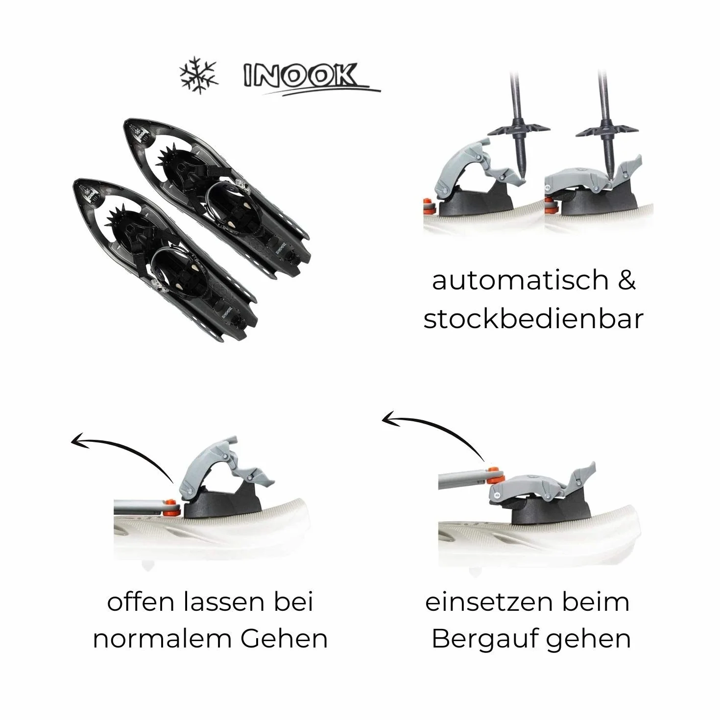 Inook Alpin OXM Raquettes à neige automatiques taille réglable