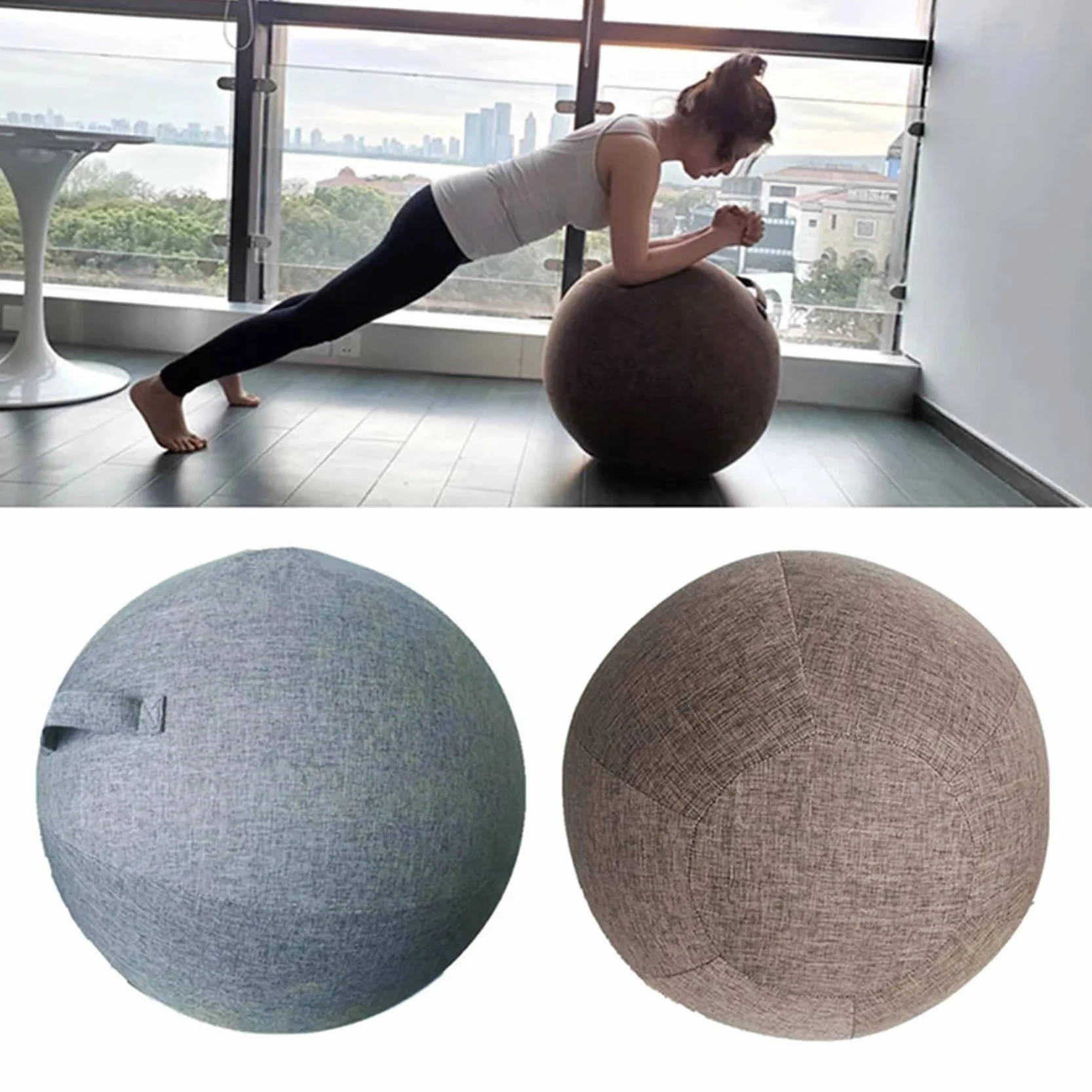 Housse Ballon Gym 65cm Anti-saleté Durable Antidérapante Protection Swiss Ball