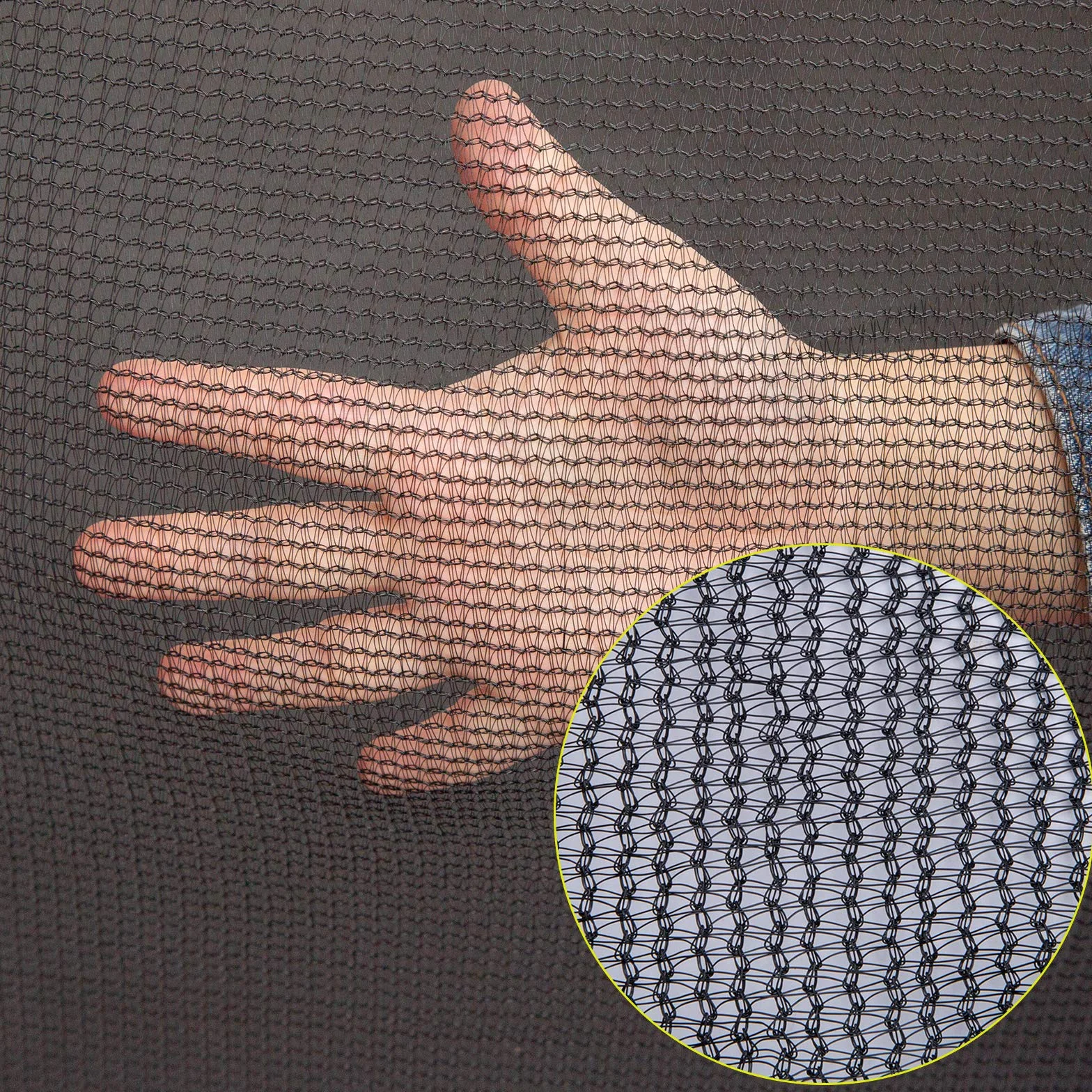 Filet de Protection pour Trampolines 244-423 cm, Résistant aux UV, Noir/Bleu/Vert/Rose