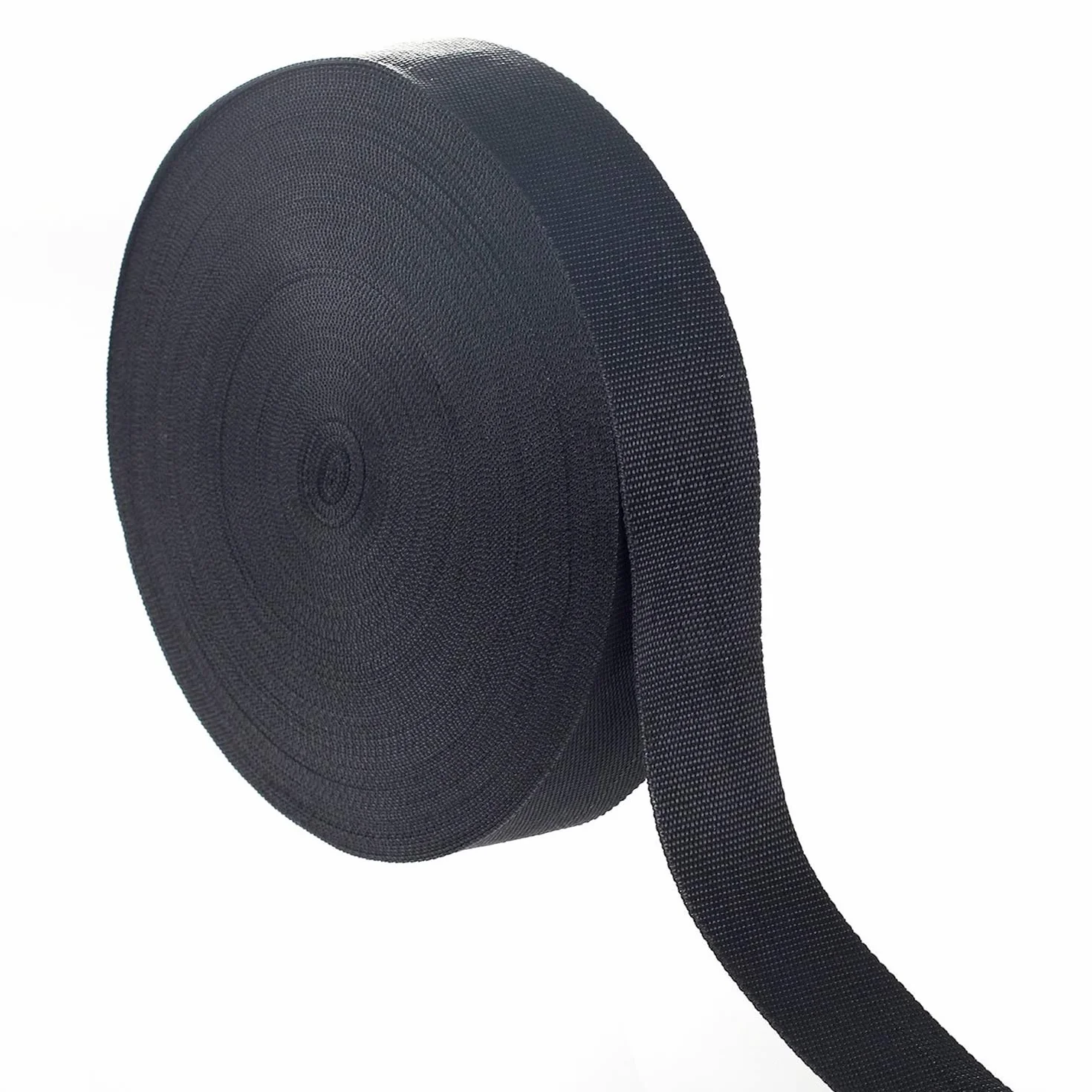 Sangle en Polypropylène 50 m x 50 mm épaisseur 1,4 mm Noir pour Sacs Sacs à Dos Élingues Harnais Bagages DIY