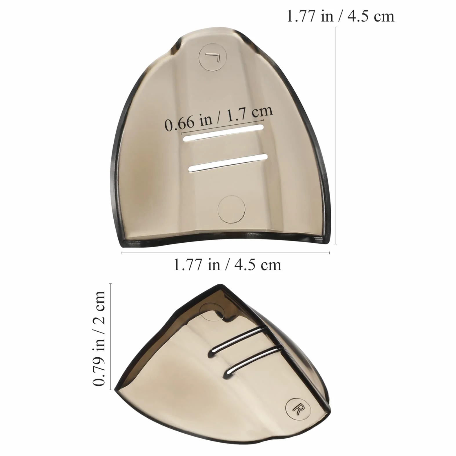 SEWACC 2Paires Protection Latérales Amovibles Tpu pour Lunettes de Sécurité Marron Foncé