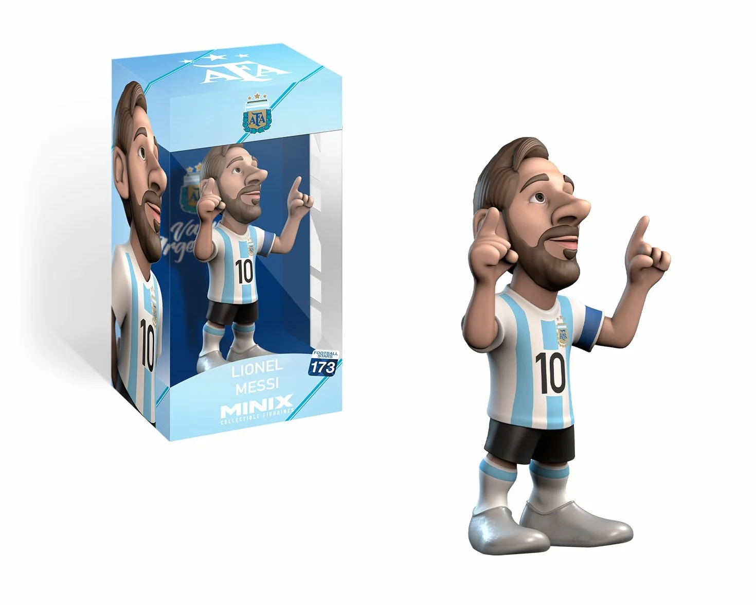 MINIX Football Stars #173 AFA Argentine Messi 10 Figurine à Collectionner 12 cm