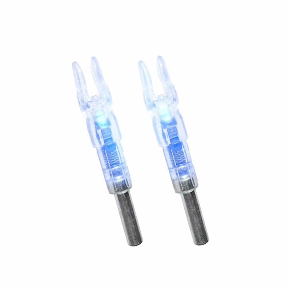 DONGKER Tir L'Arc Coco, 10 Pièces Coques Illuminées Automatiquement pour Tiges de Flèches 6,2 mm Chasse