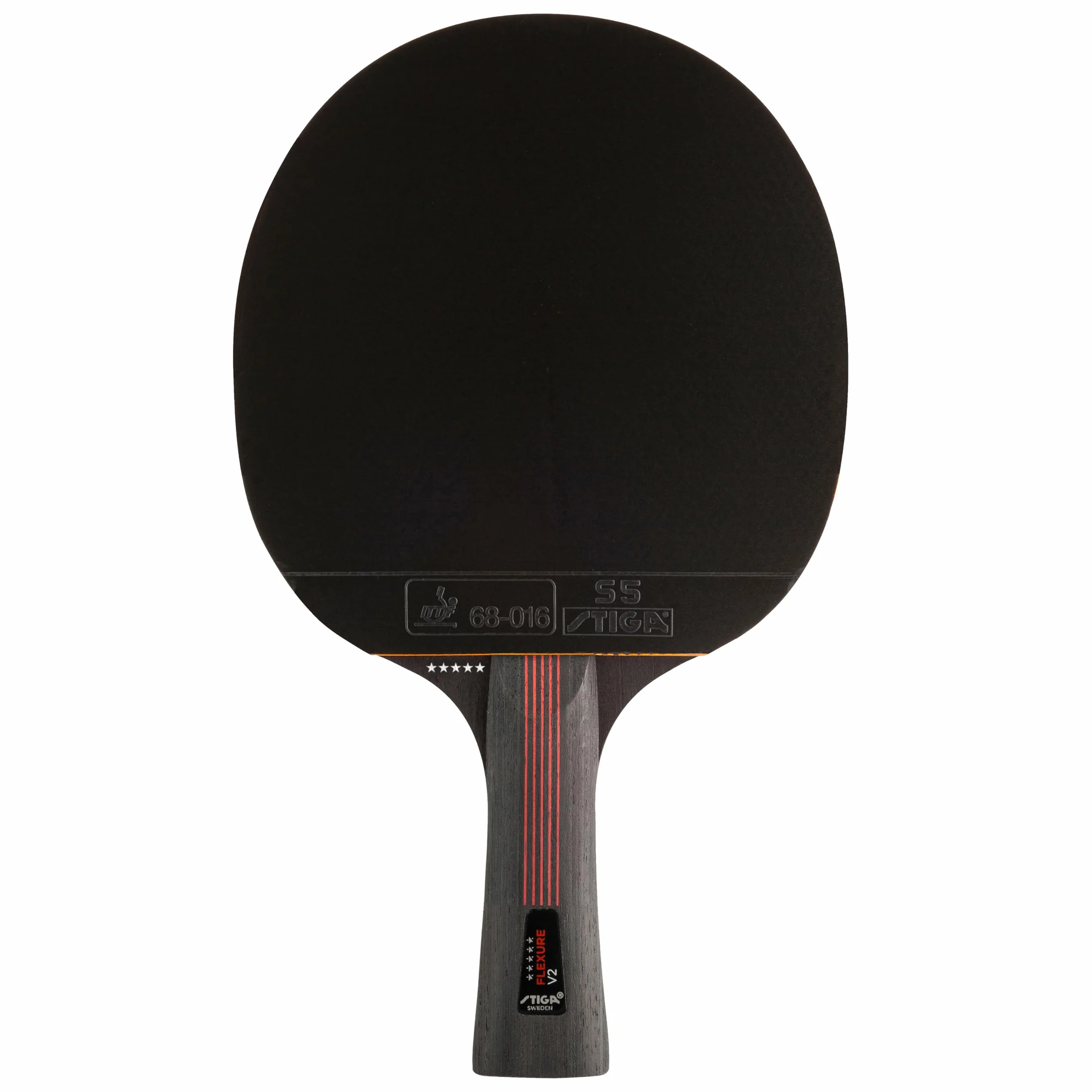 STIGA Flexure V2 Raquette de Ping-Pong 5 étoiles Revêtements STAR5 ITTF Prise Ergonomique