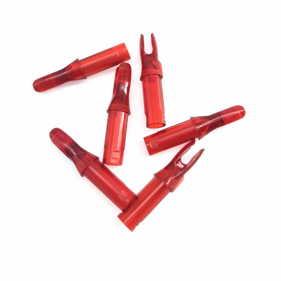 SHARROW Queue de Flèche Insérer Encoche pour Flèches ID 6.2mm Arbre de Flèche en Plastique pour Chasse