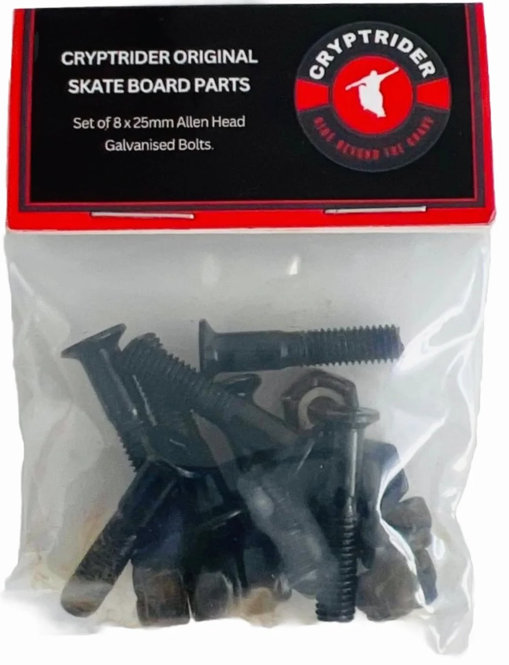 Lot de 8 boulons à tête hexagonale pour Skateboard 25 mm