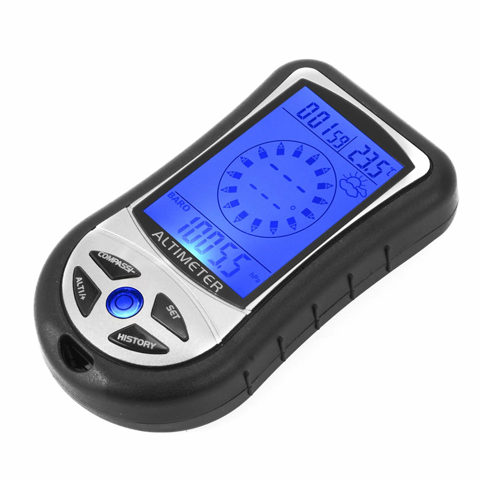 Altimètre électronique numérique avec baromètre, boussole, capteur de température et rétroéclairage