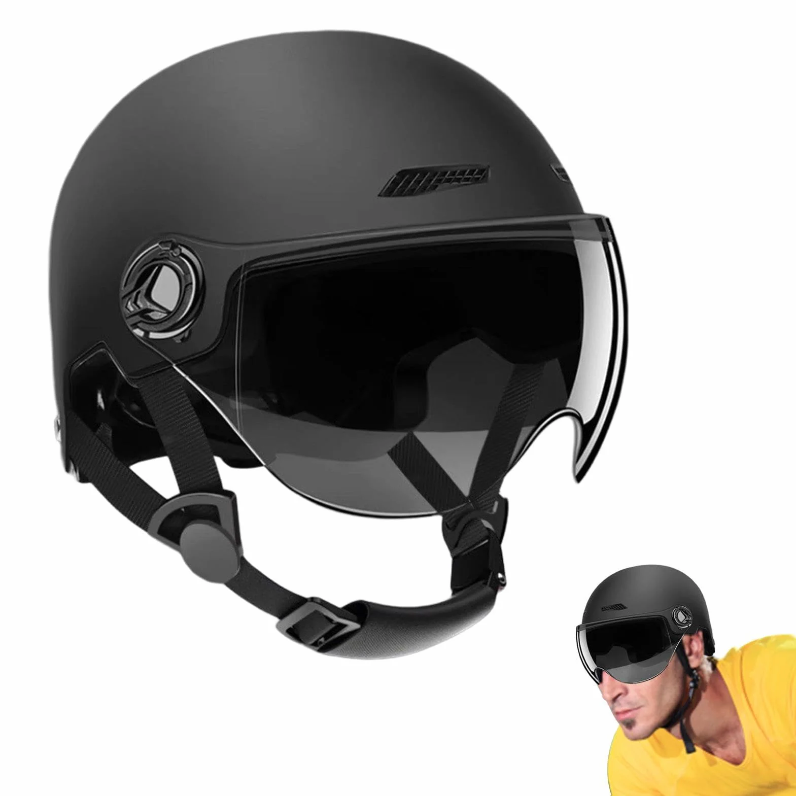 Casque Trottinette Électrique Adulte - Casque Vélo avec Visière pour Homme & Femme, Vélo, Trottinette, Skateboard