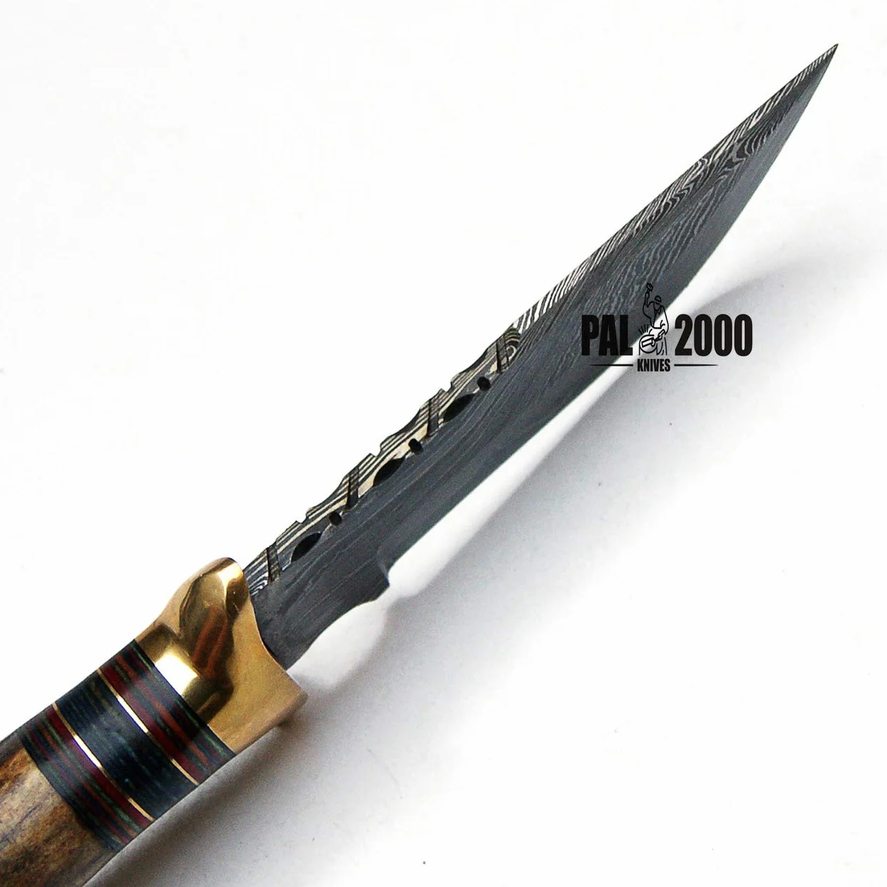 Couteau Damas acier Damas avec gaine New Pattern Blade