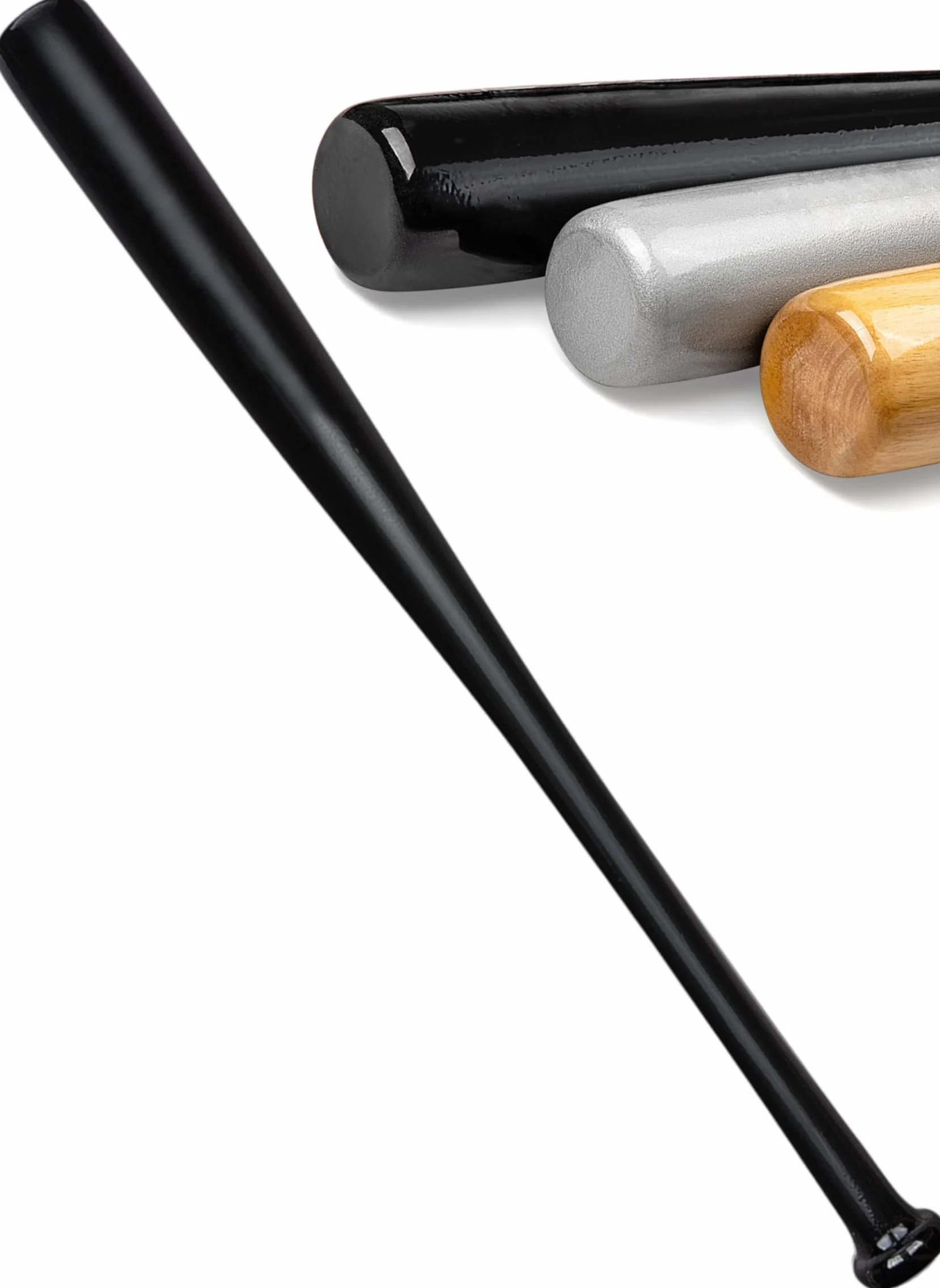 Batte de Baseball Bois Massif écologique 30 Pouces 76cm Noir Bois Naturel