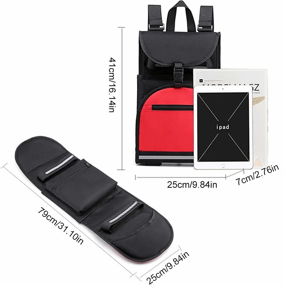 Sac à dos de planche à roulettes pliable avec bandoulière réglable