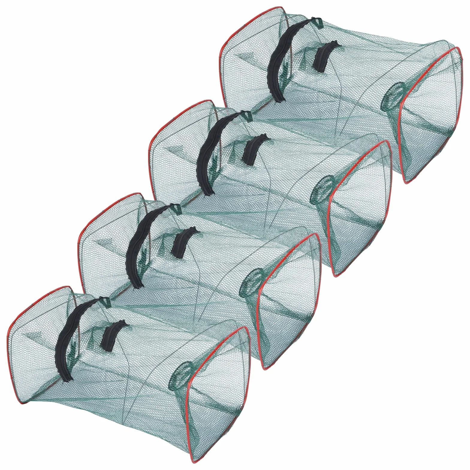 Lot de 4 filets à poissons pliables, cage à crevettes, 46 x 22 x 22 cm