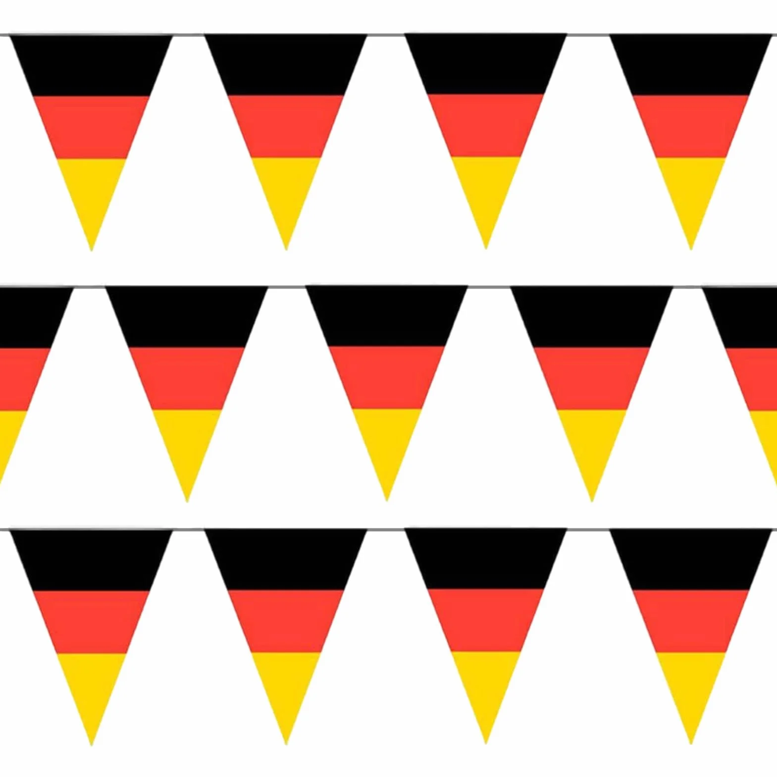 Bannière Allemagne 32,81 pieds Drapeaux triangulaires fanion résistant à la décoloration football