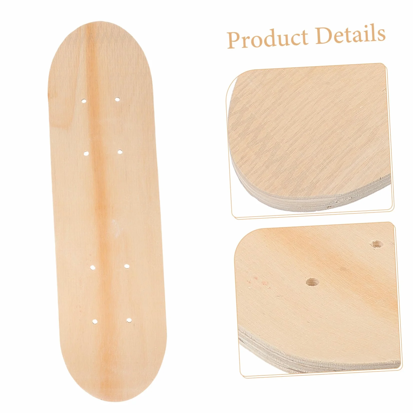 Planche de Skate Vierge 43 Pouces 7 Couches d'Érable Double Face pour Enfant DIY