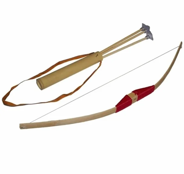 Arc et flèches à pointe ventouse en bois pour enfant