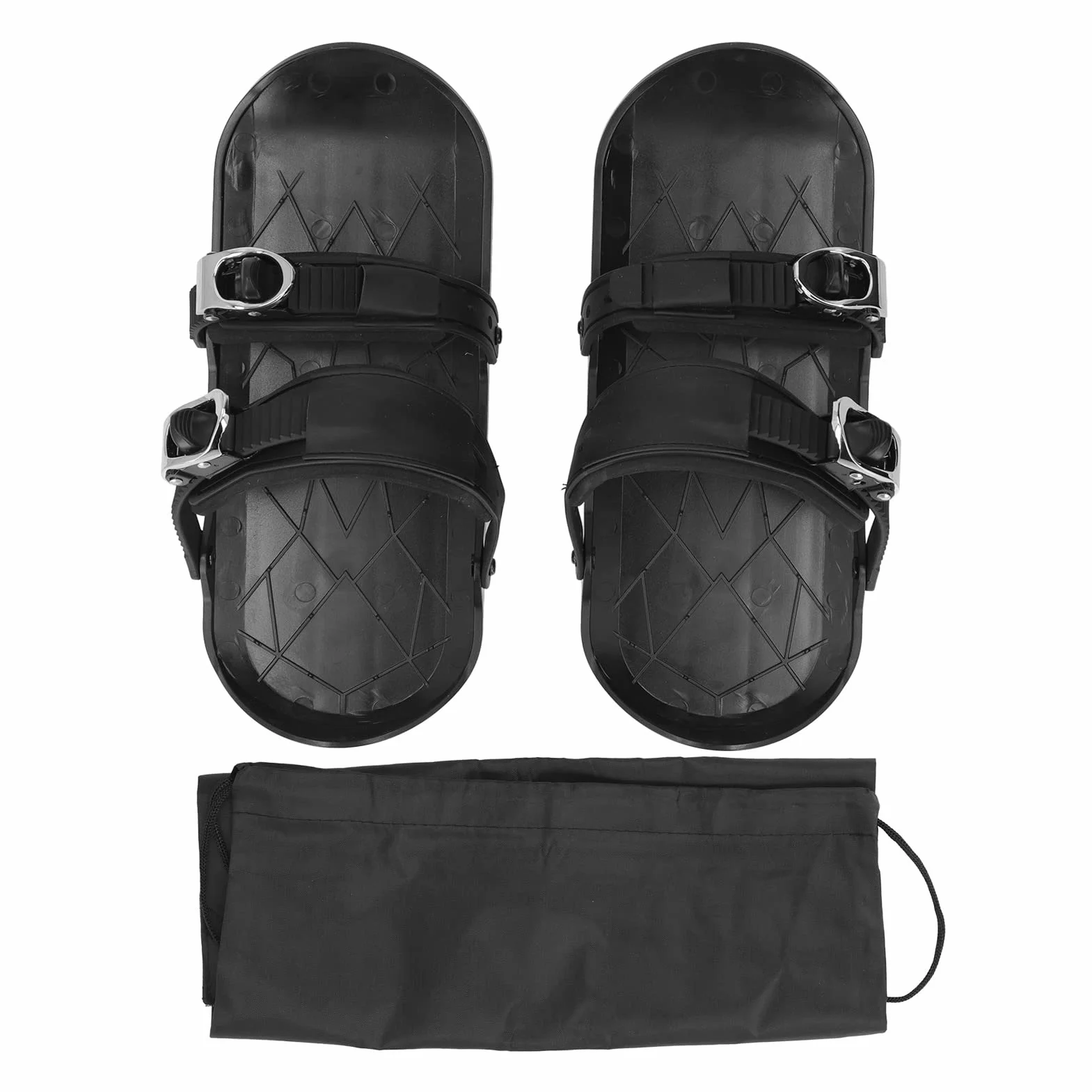 Buachois Mini Patins de Ski pour la Neige Courts et Fins à Fixer aux Bottes de Ski
