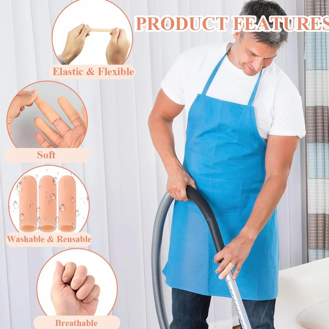 Doigtiers de Gel en Silicone - Protège-Doigts pour Eczéma, Fissures et Blessures - Protection et Soutien des Doigts