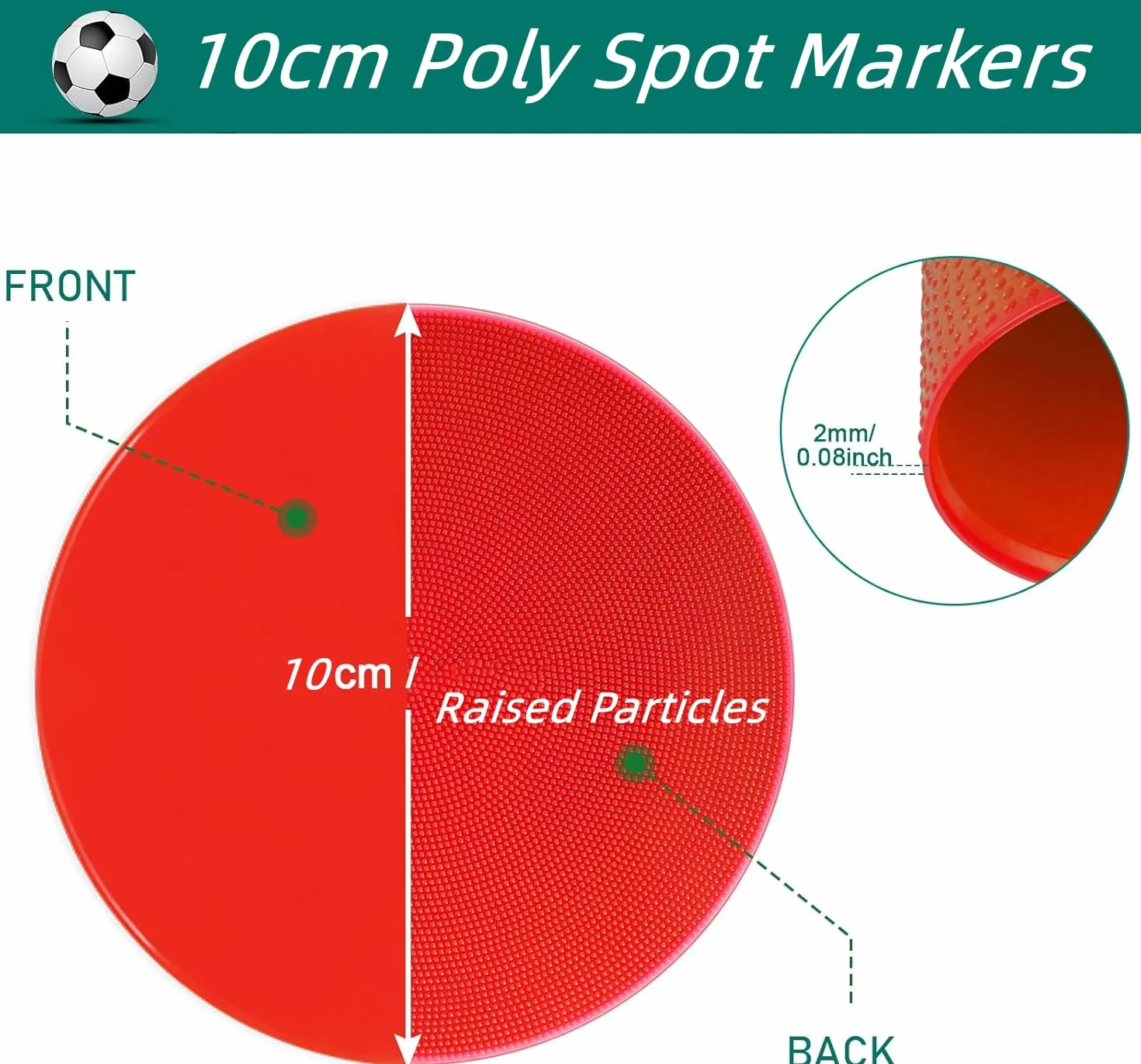 Marqueur Spot Antidérapant 10cm Caoutchouc Multicolore Agility Point Sport