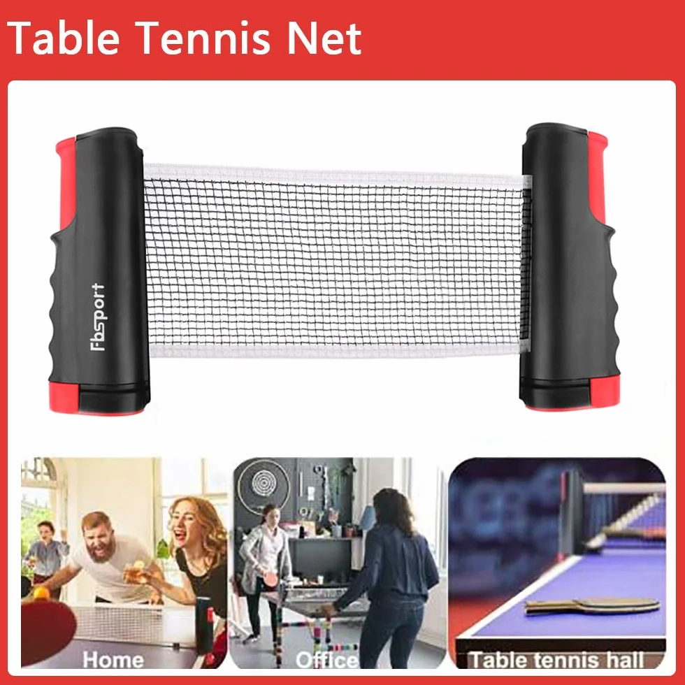 FBSPORT Filet Ping Pong Set de Tennis de Table avec 2 Raquettes et 6 Balles