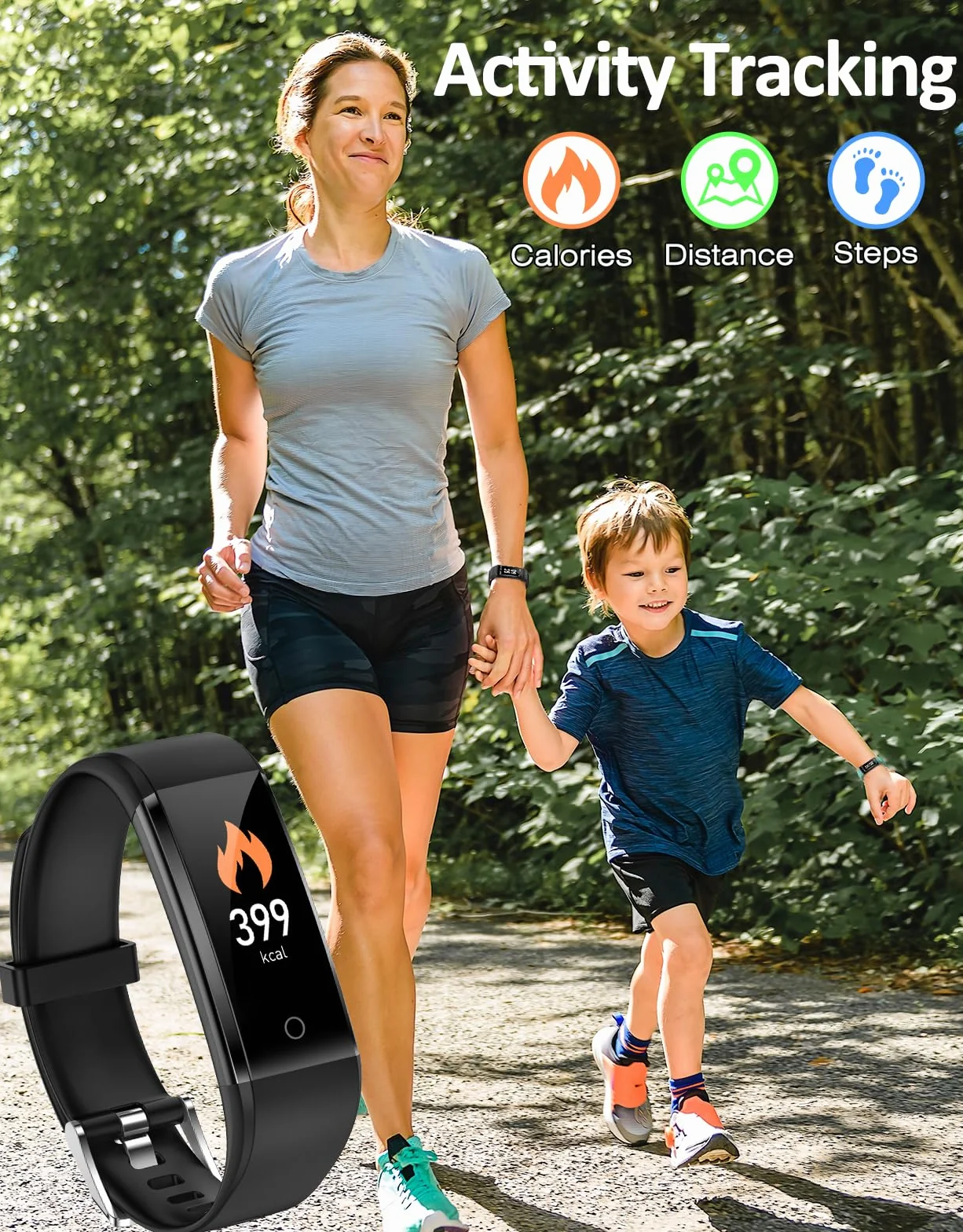 Montre Podometre Etanche IP68 Compteur de Pas sans Bluetooth pour Femme Homme