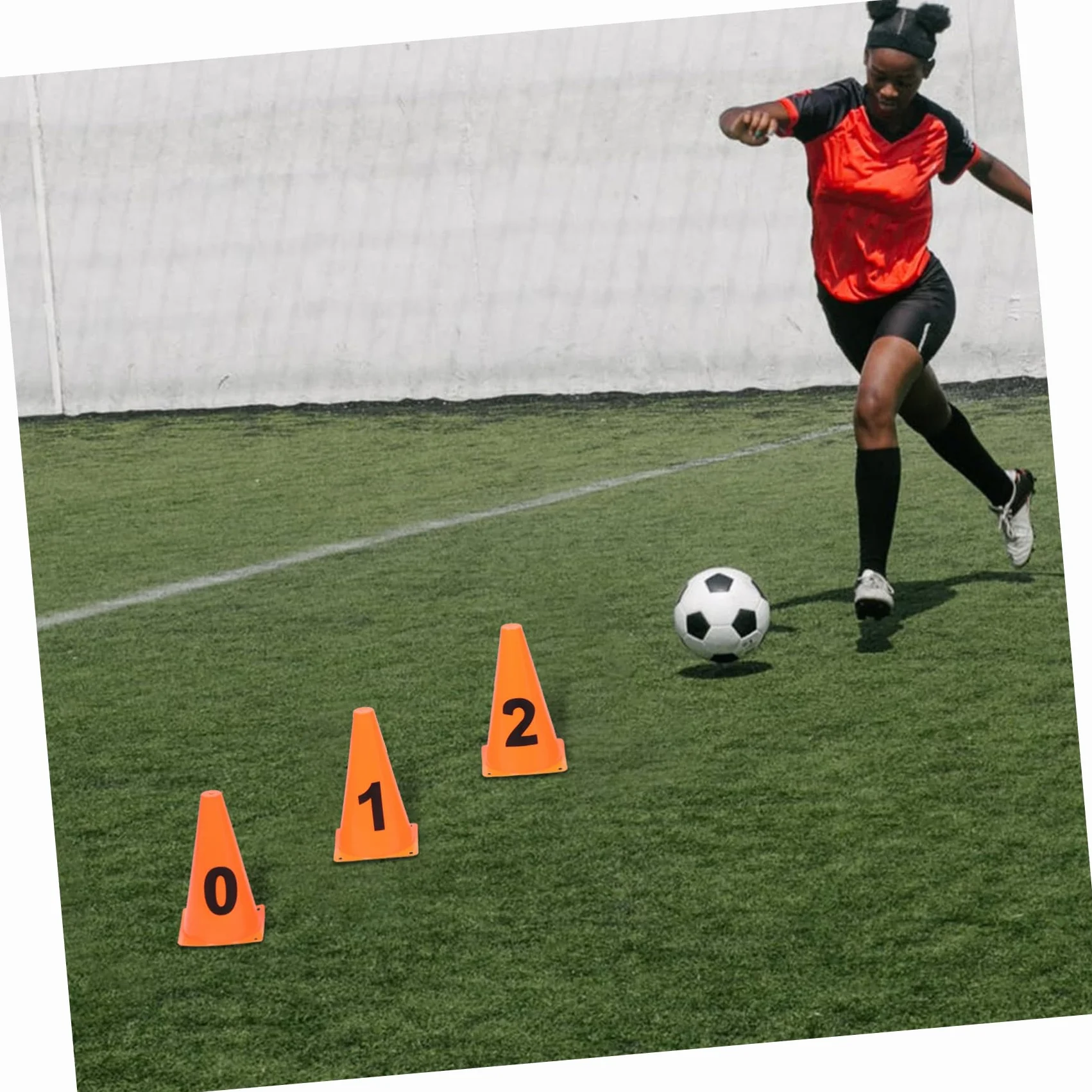 Cônes Numérotés Lot de 10 Plastique Entraînement Football UPKOCH