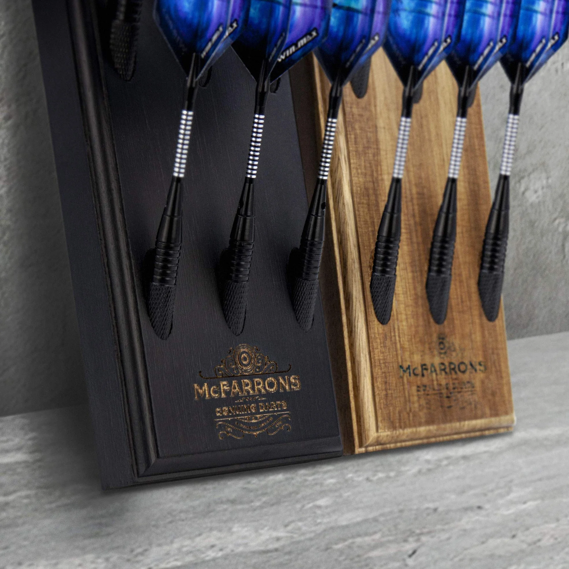 Porte Flèchettes en Bois pour 12 Fléchettes - Support Mural pour Steeldarts, Softdarts