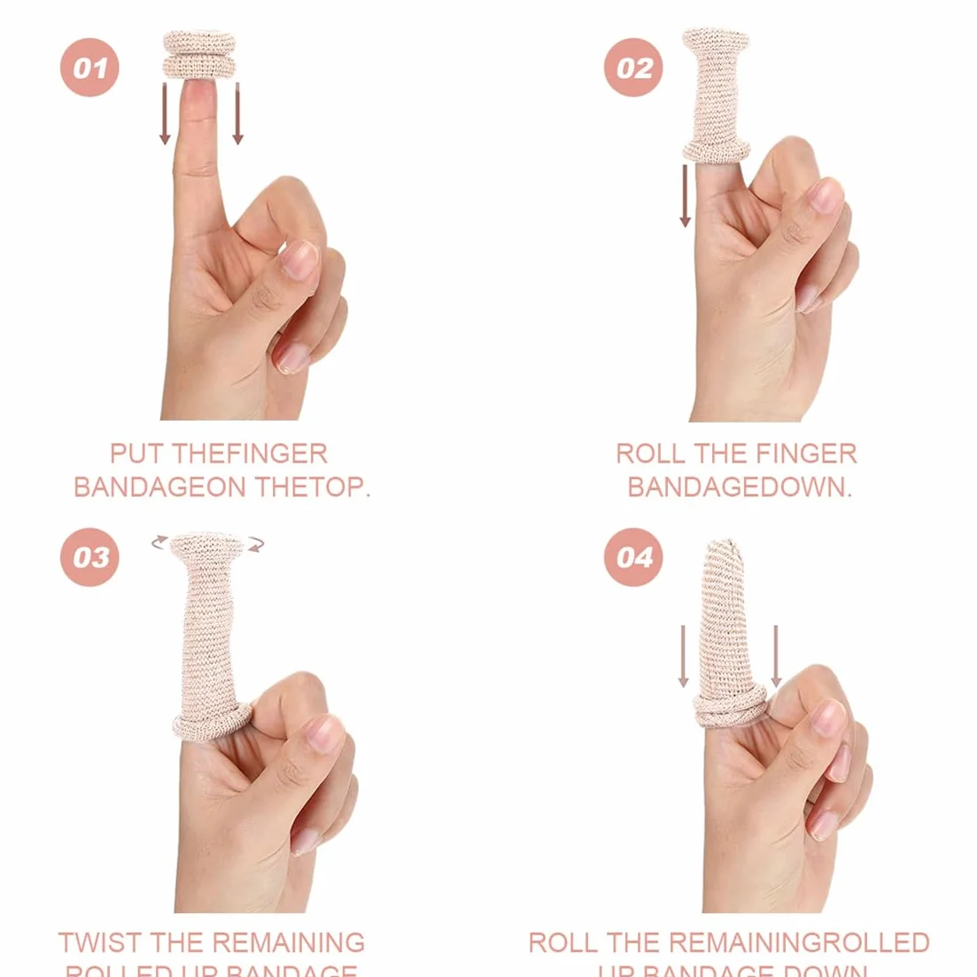Lot de 30 protège-doigts tubulaires respirants en coton extensible - Protection du bout des doigts