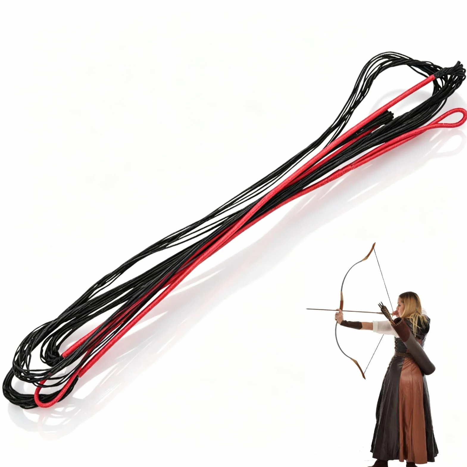 Corde d'arc 12 brins 58-70 Pouces Remplacement Classique Accessoires Universels pour Arcs Longs