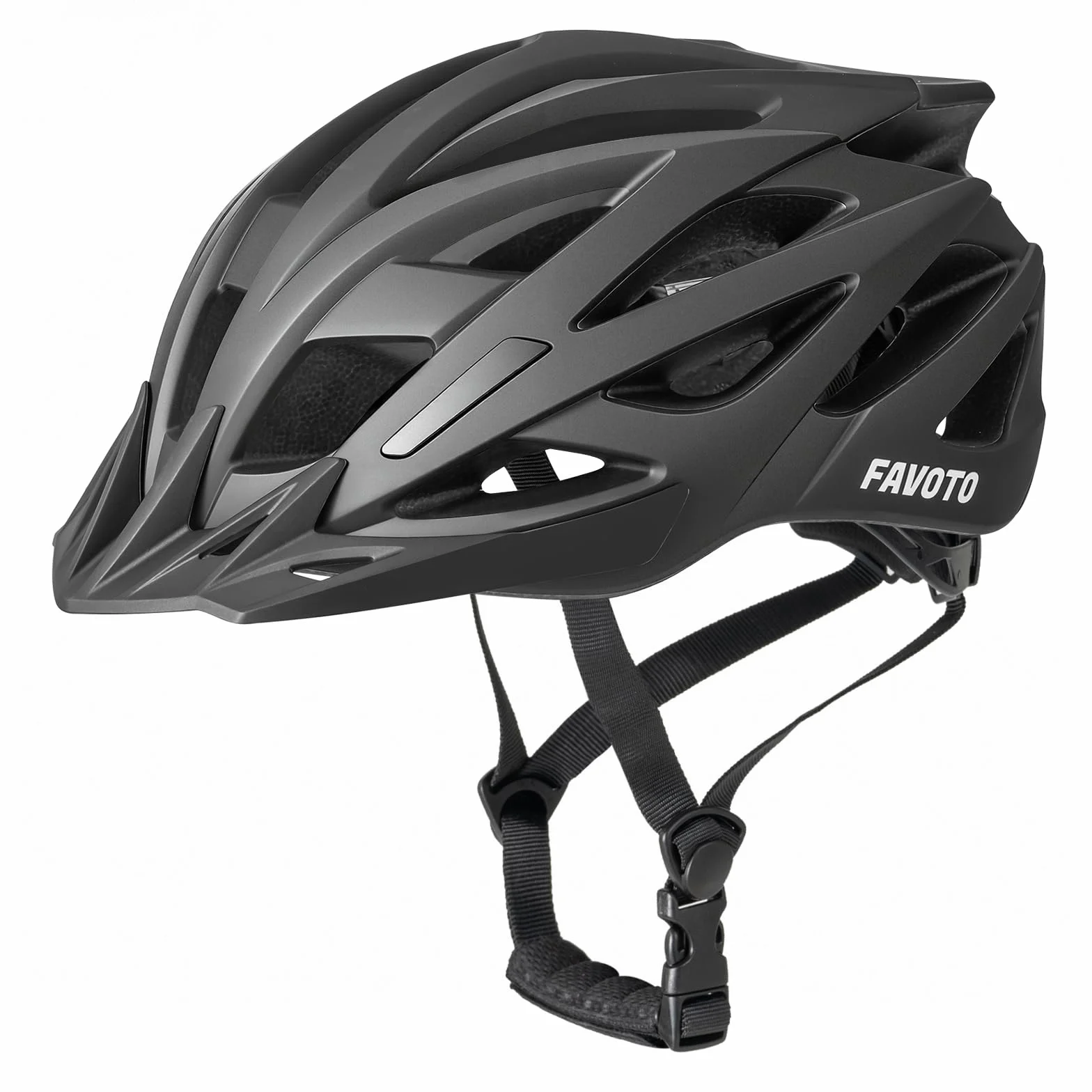 Favoto Casque Vélo Adulte Léger Respirant Homme Femme Route VTT Anti-Choc Taille Réglable L 59-61cm Noir