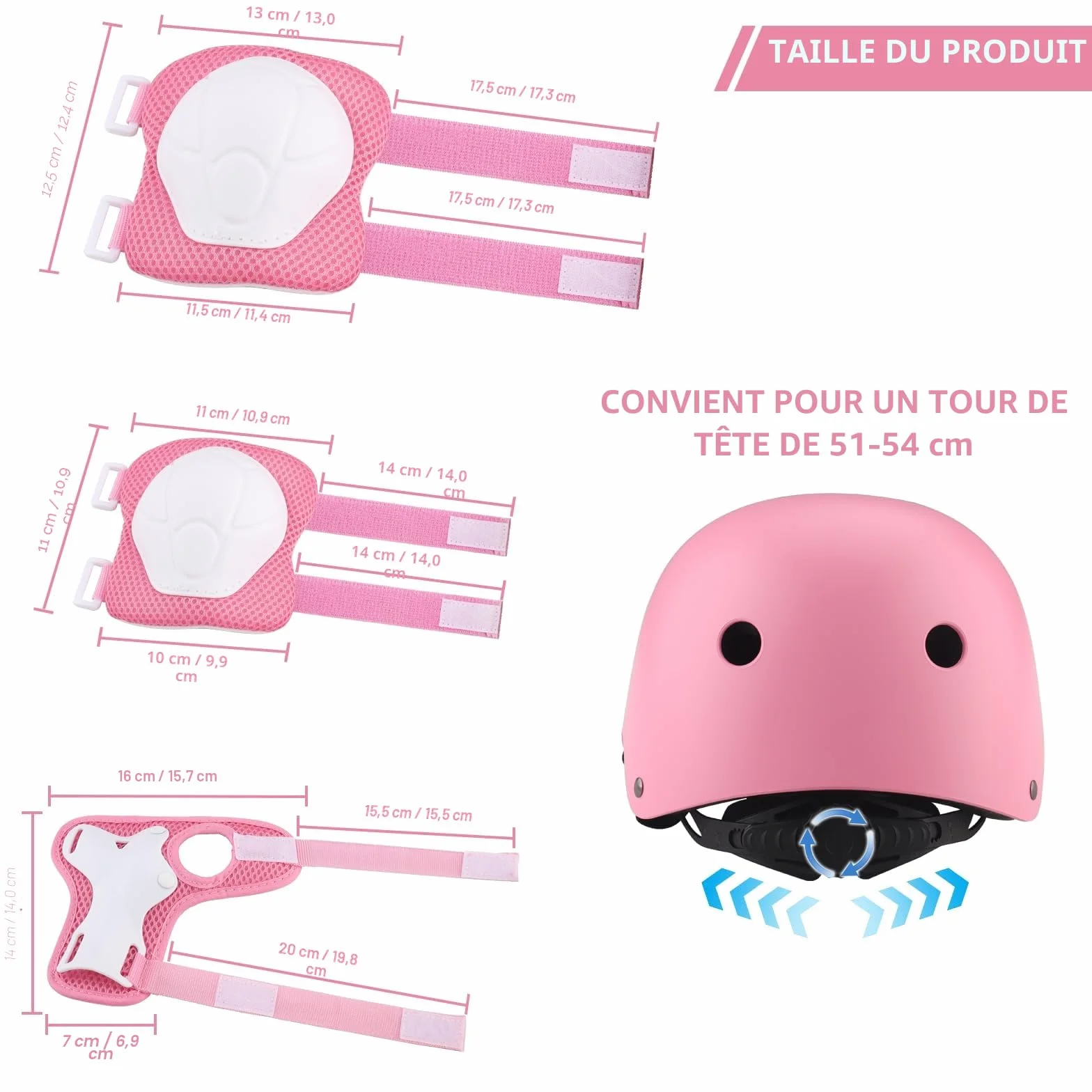 ZWOOS Protection Roller Enfants, Protections Coude Genoux Enfants, Protection Enfant Roller pour Skateboard, Vélo, Trottinette 3-10 Ans (Rose)