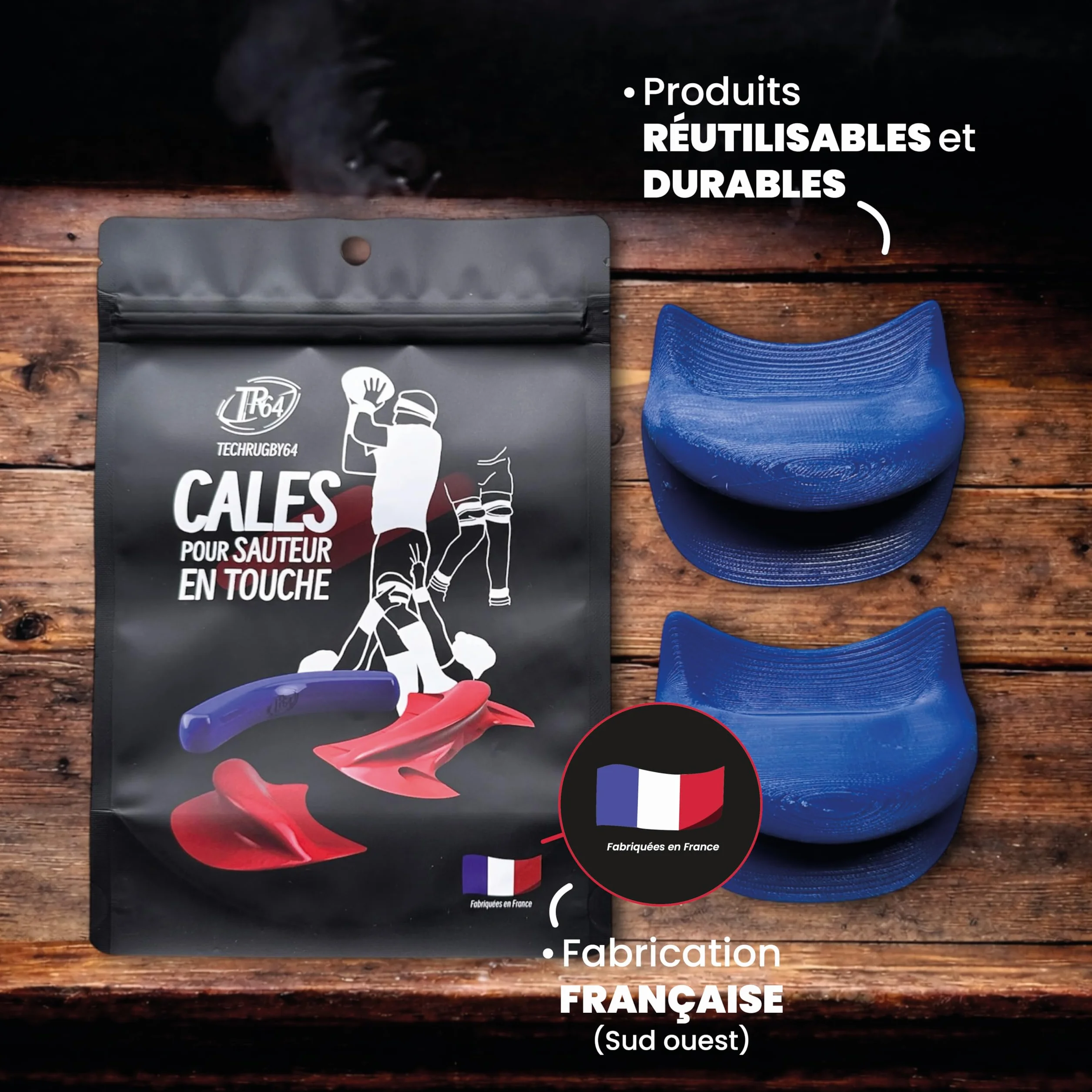 Cales de Touche Rugby Lineout Lifting Blocks XS S M Support de Lift Sauteur Fabriqué en France