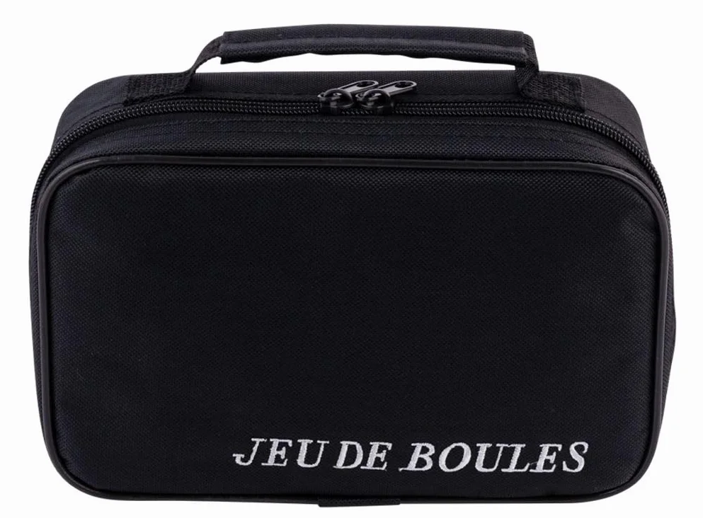 Sacoche de 6 boules de pétanques chromées - jeu d'adresse plein air