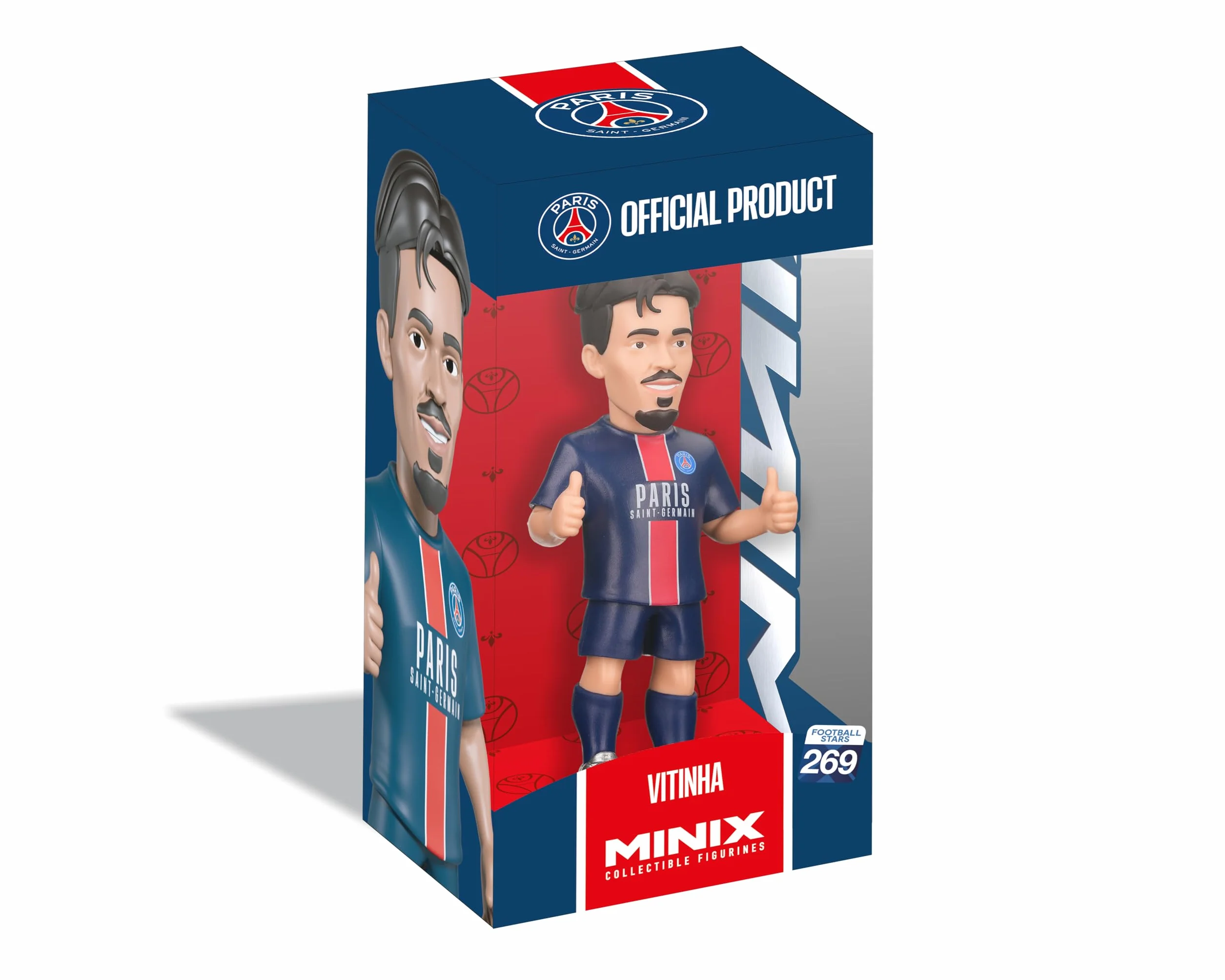MINIX Football Stars #273 PSG Vitinha Figurine à Collectionner 12 cm