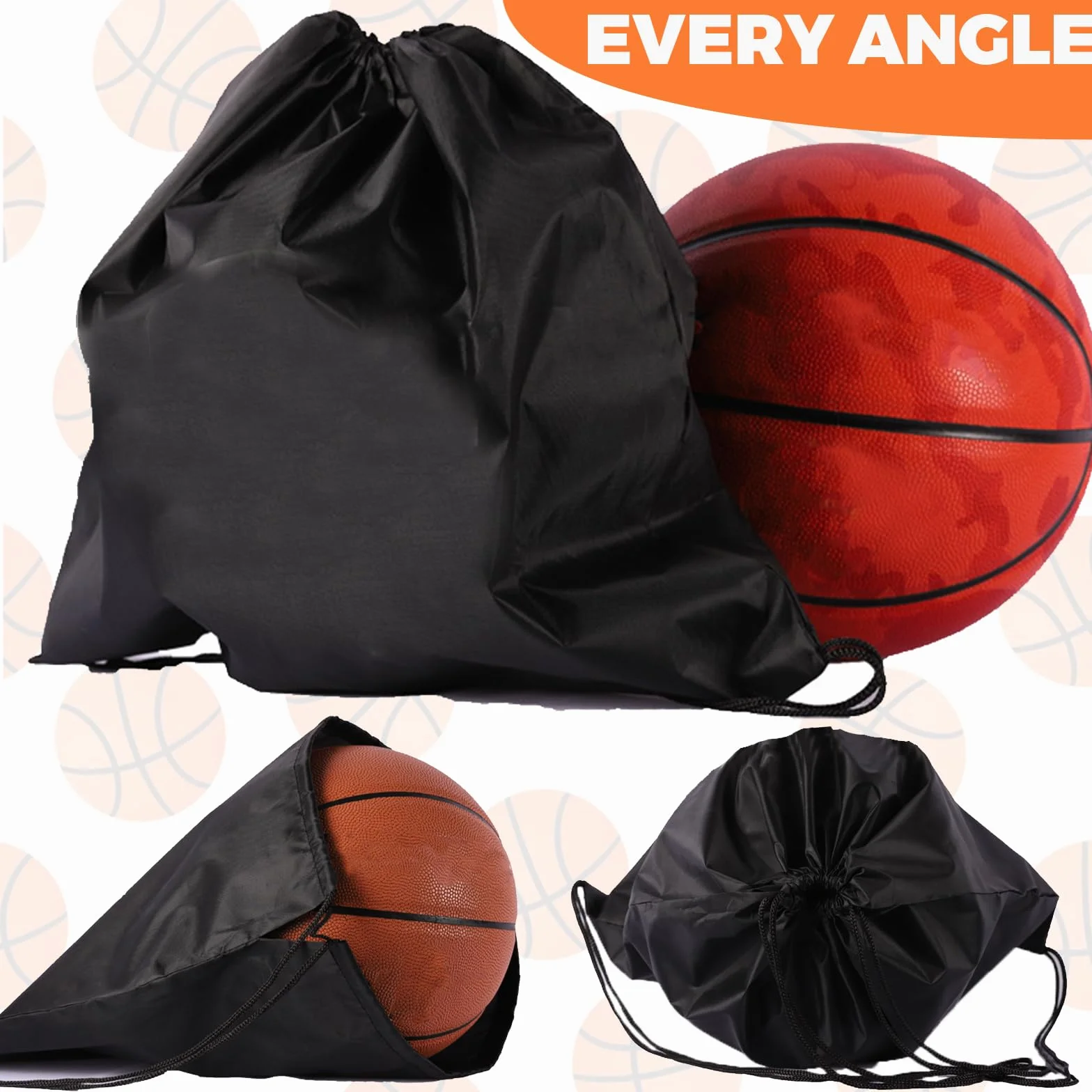 Sac à Dos de Basketball avec Poche Filet et Mousqueton