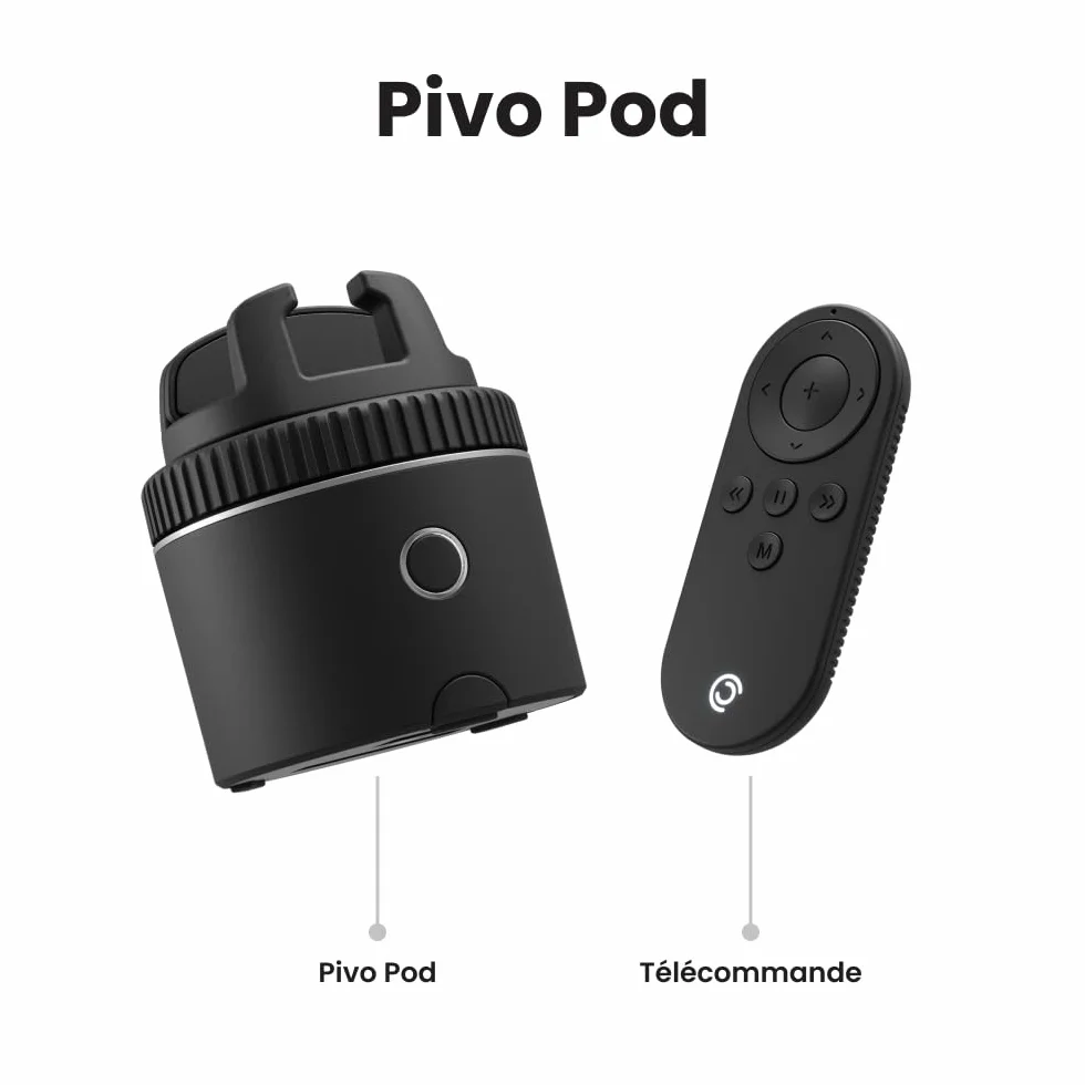 Pivo Équestre Pod Support de Téléphone Intelligent, Suivi Automatique des Chevaux, 6 Vitesses, Rotation 360°, Télécommande (Noir)