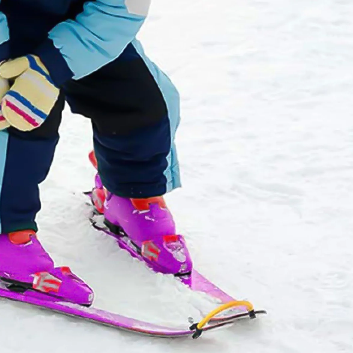 Clips de Pointe de Snowboard pour Entraînement au Ski Débutants, Élastique Jaune