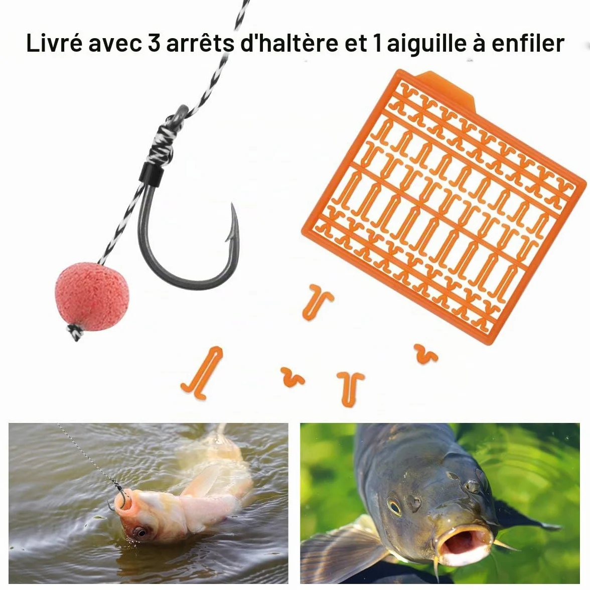 Hameçons à Carpe Incurvés Barbelés 20 PCS Taille 2 4 6 8 Montage de Cheveux