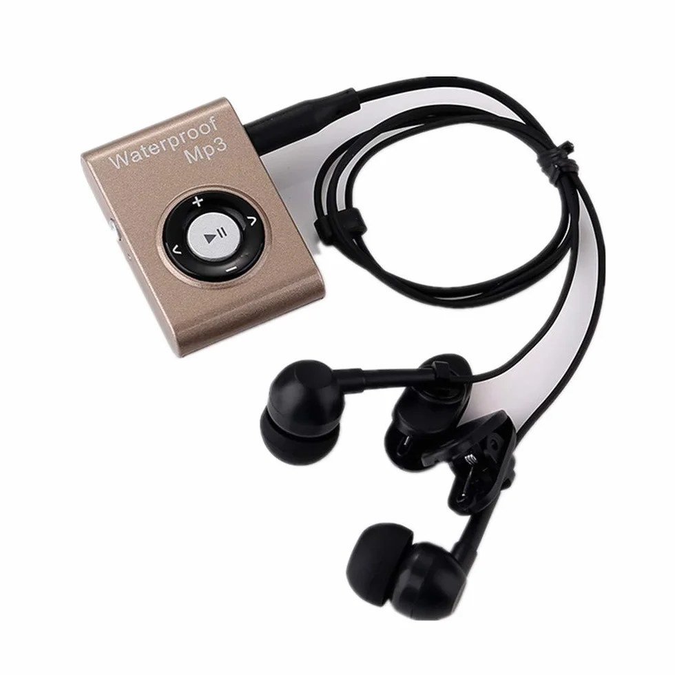 Lecteur MP3 étanche IPX8 8 Go Sport Natation Course Plongée Surf Musique Radio FM Shuffle